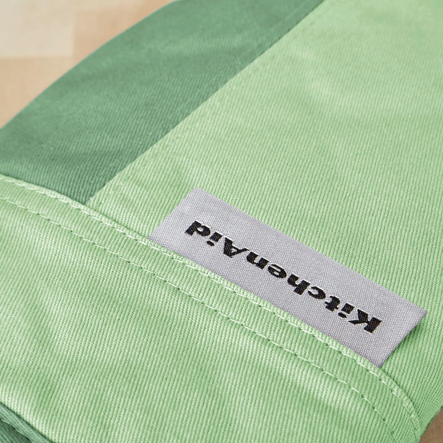KitchenAid Beacon Two-Tone Non-Slip Mini Oven Mitt Set, Pistachio/Graphite Green, 5.5