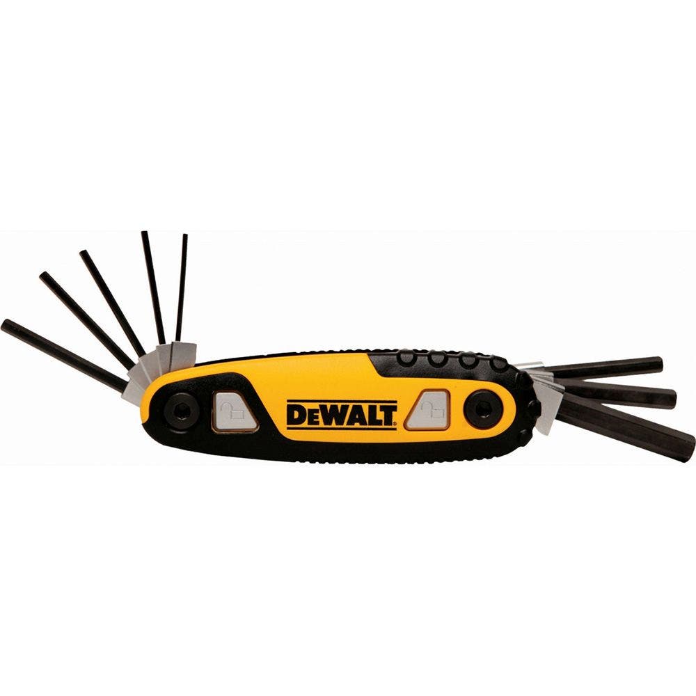 Jeu de clés Allen hexagonales pliantes DEWALT 8 pièces (SAE) DWHT70262M