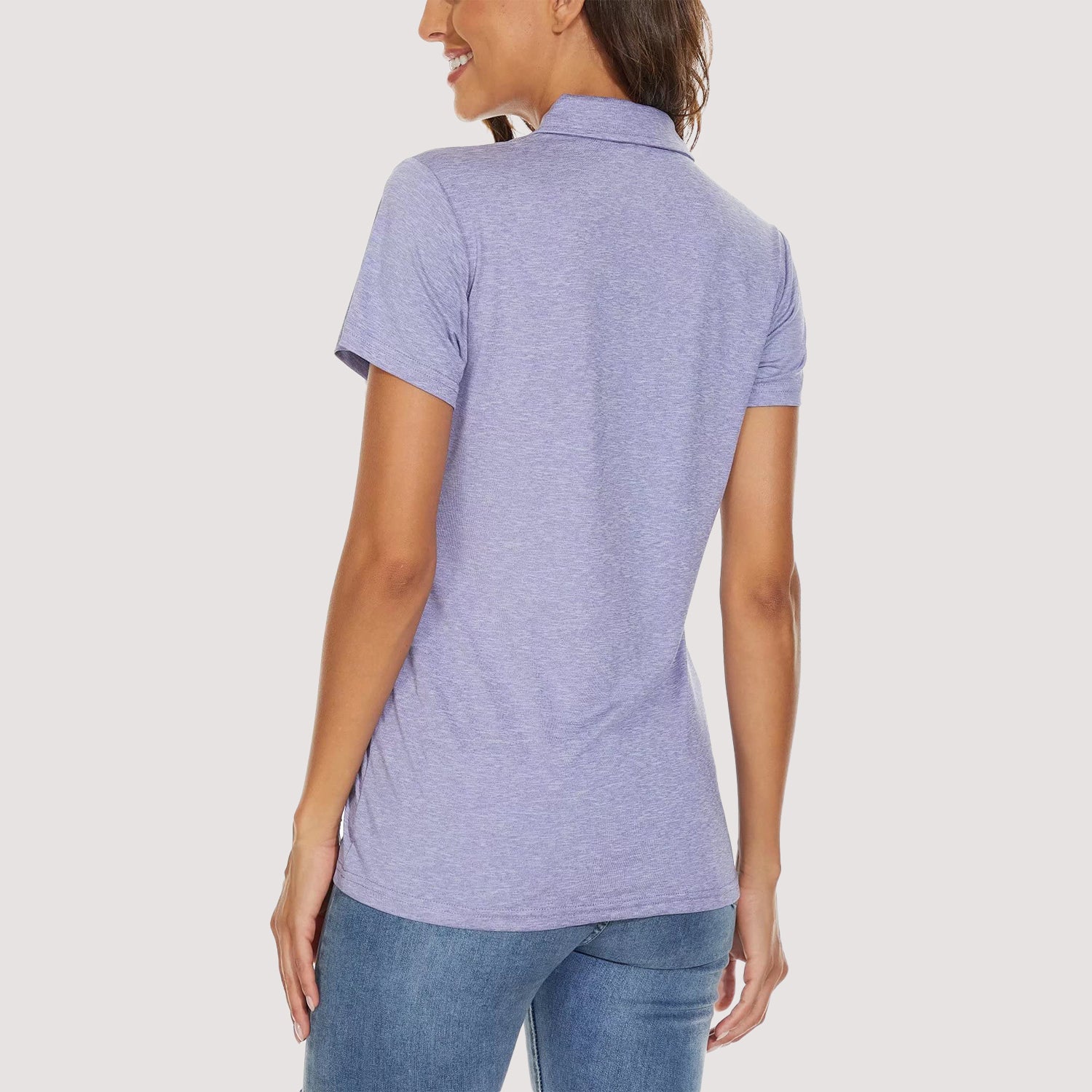 Polos pour femmes à 4 boutons, T-shirts de sport respirants et évacuant l'humidité