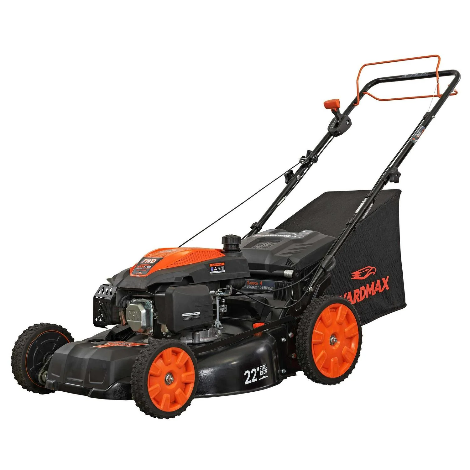 YG2860 22 201cc 3-in-1 Gas Self-Propelled Lawn Mower with CVT and High Wheels