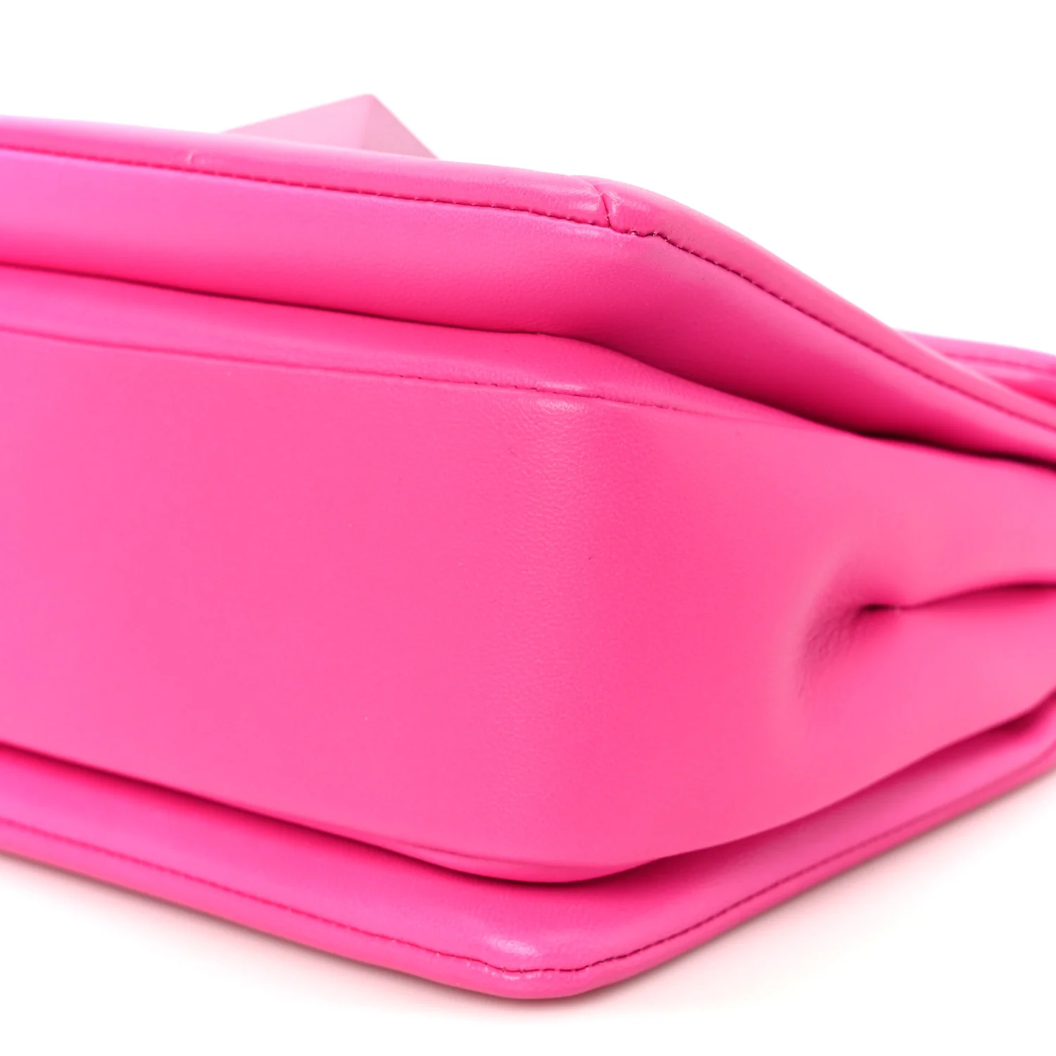 Nappa Monochrome One Stud Chain Clutch Pink PP