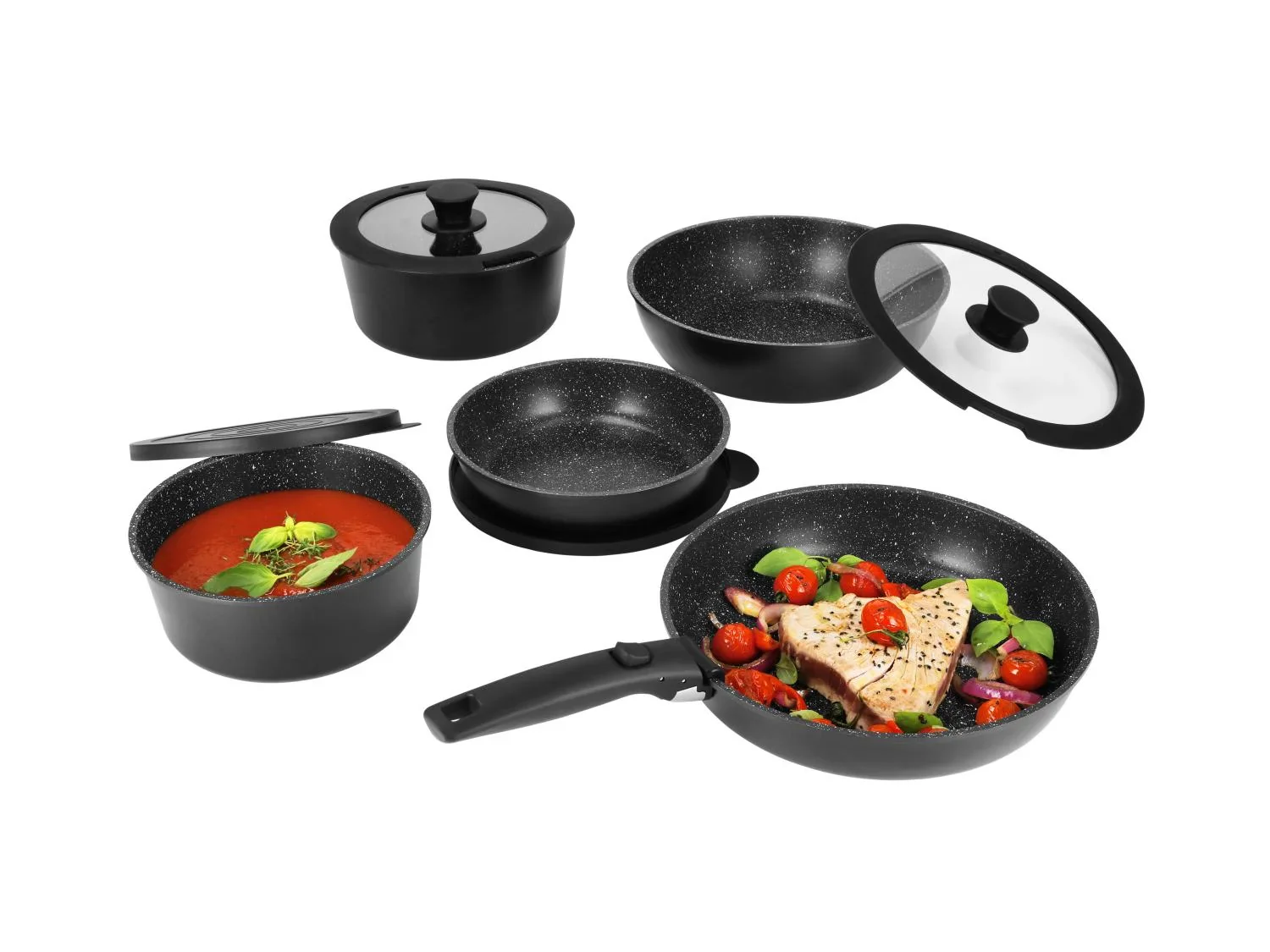 SILVERCREST Batterie de cuisine en fonte d'aluminium