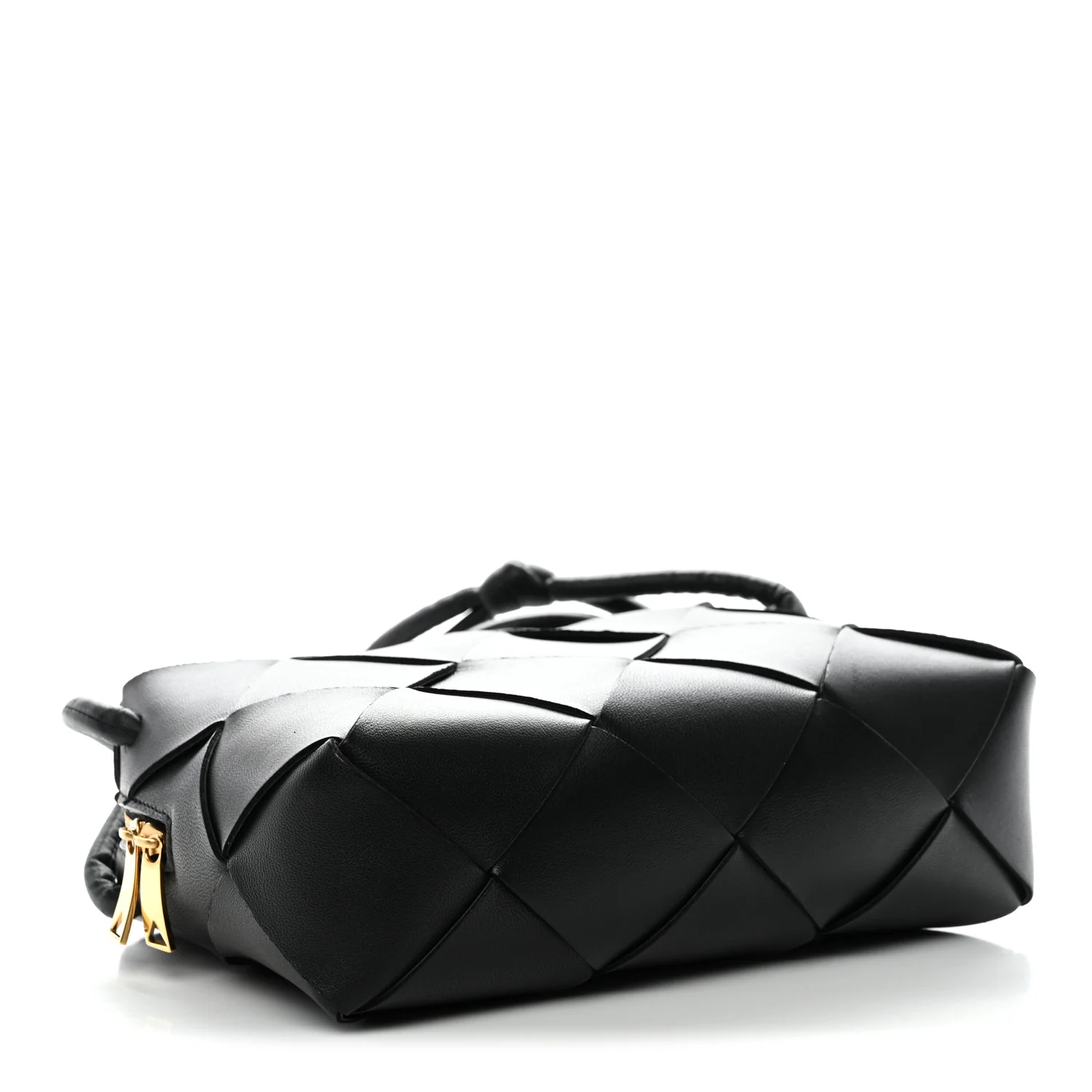 Lambskin Maxi Intrecciato Small Cassette Camera Bag Black