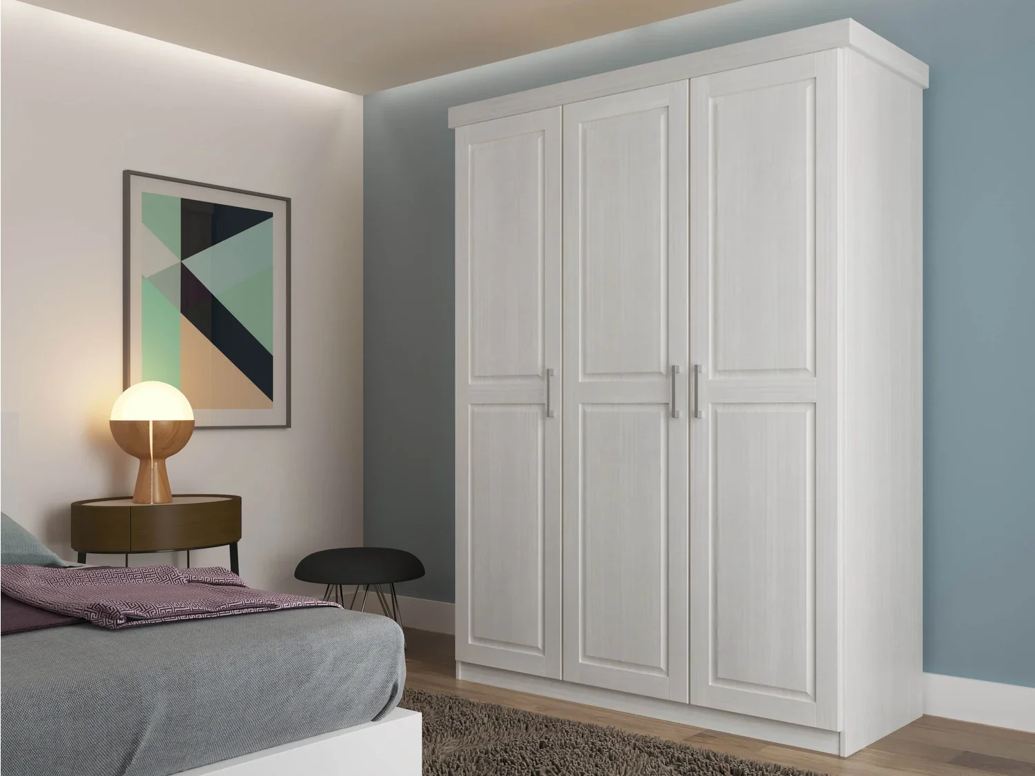 Inter Link Armoire  vtements en pin massif, veines naturelles