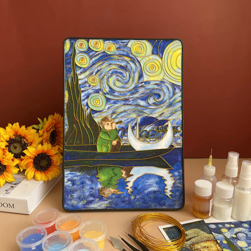 Van Gogh Beginner Cloisonné Enamel DIY Kit, with Tutorial& All Tools