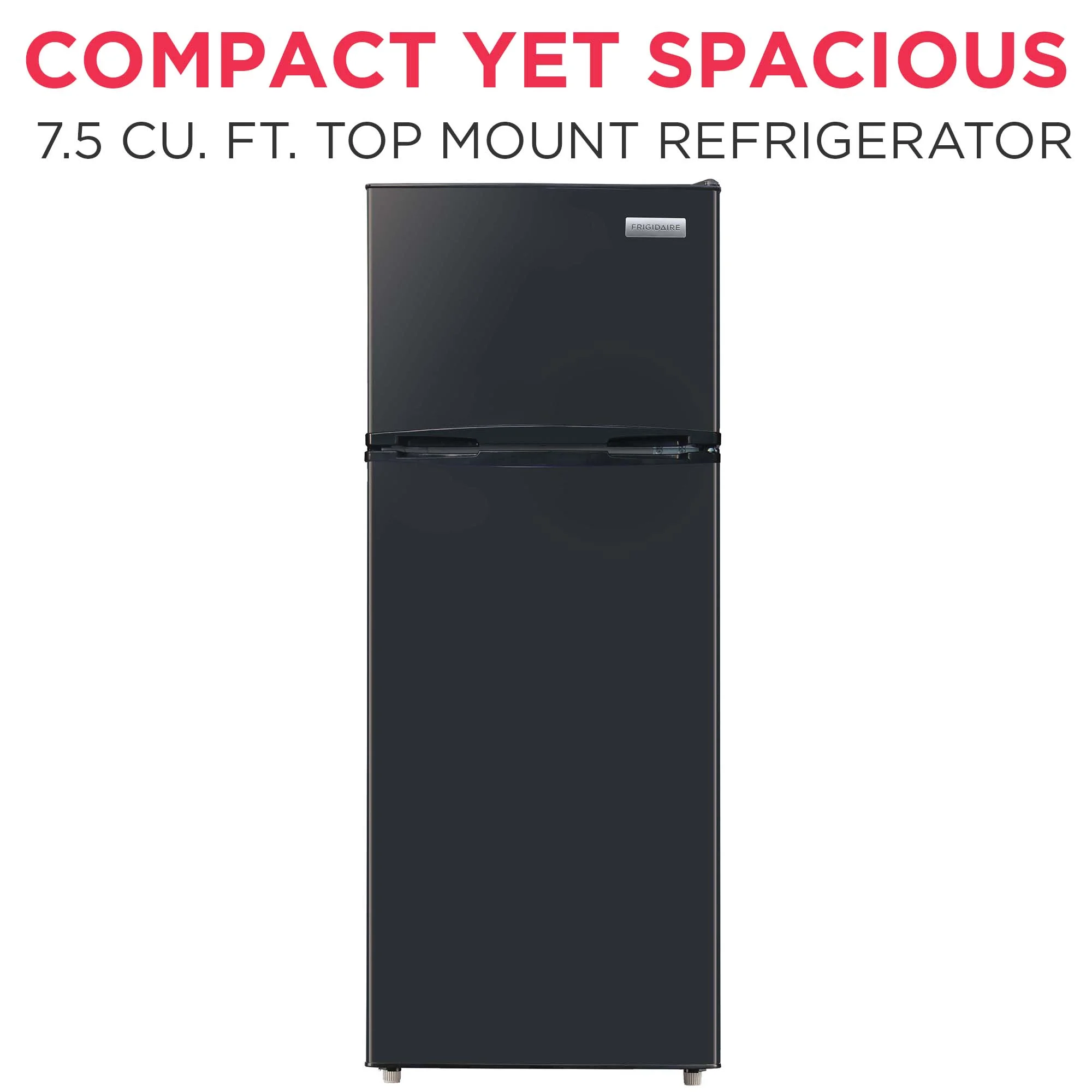 7.5 Cu. Ft. Top Mount Refrigerator, Black(Black) - Image 5