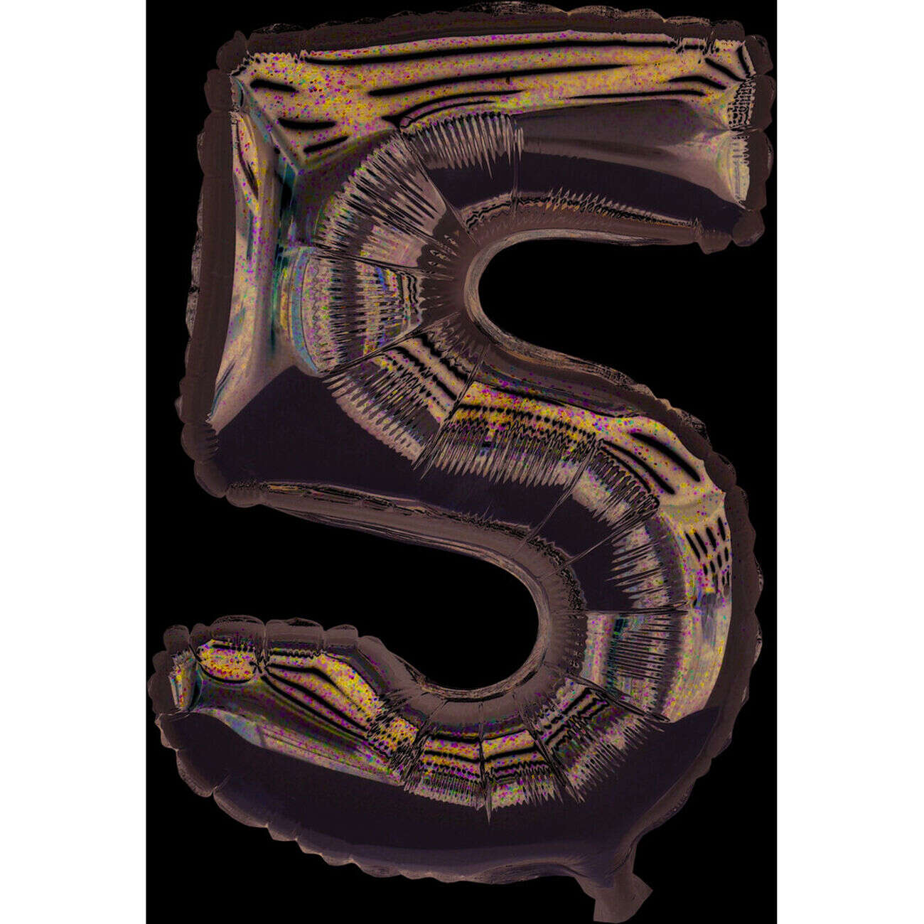 Ballon chiffre 5 H33cm - 2 modèles doré ou argenté