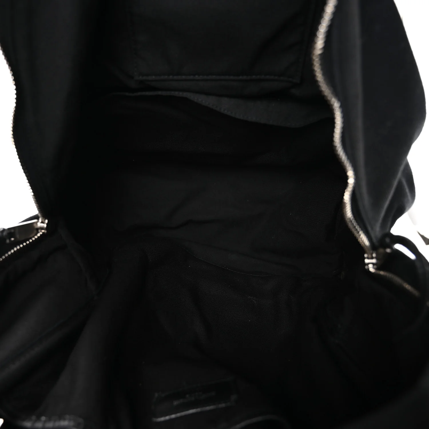 Canvas Signature Embroidered City Backpack Black