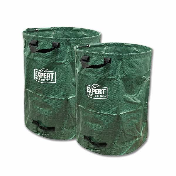 Expert Gardener 53 Gallon Leaf Bags, 2 Pack, Green, 53 Gal