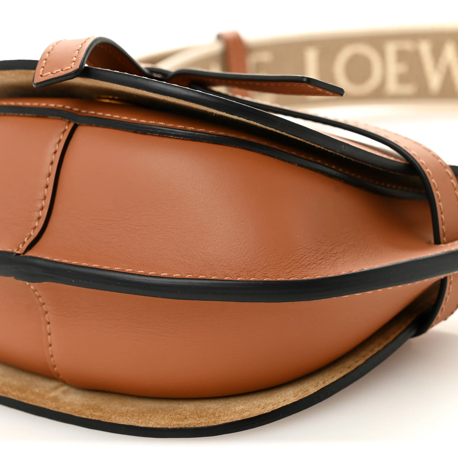 Calfskin Jacquard Mini Gate Dual Bag Tan