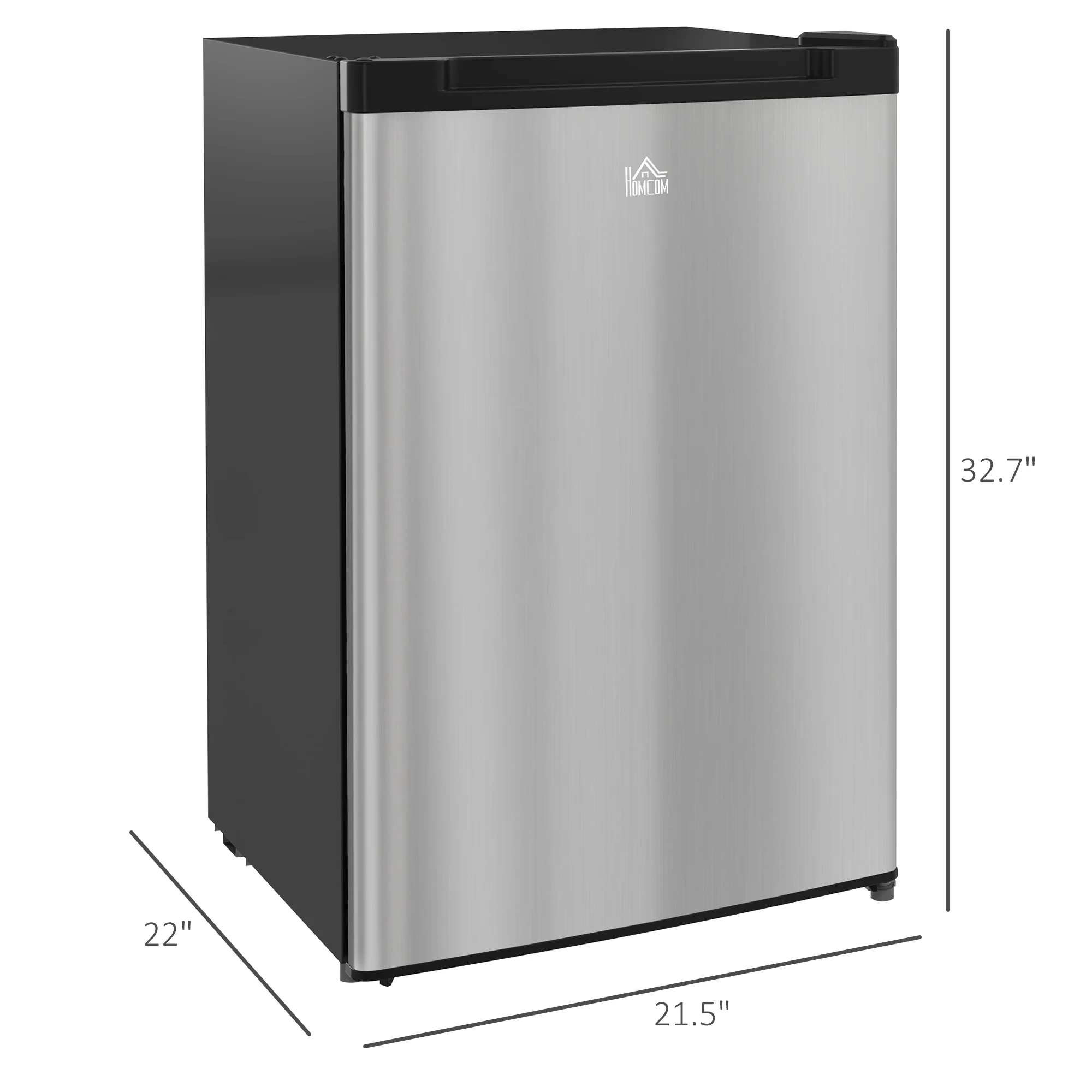 Upright Freezer, 3.0 Cubic Feet Compact Mini Freezer with Reversible Single Door and Adjustable Thermostat, Small freezer for Home, Dorm, Apartment, Home Office, Silver - Image 5