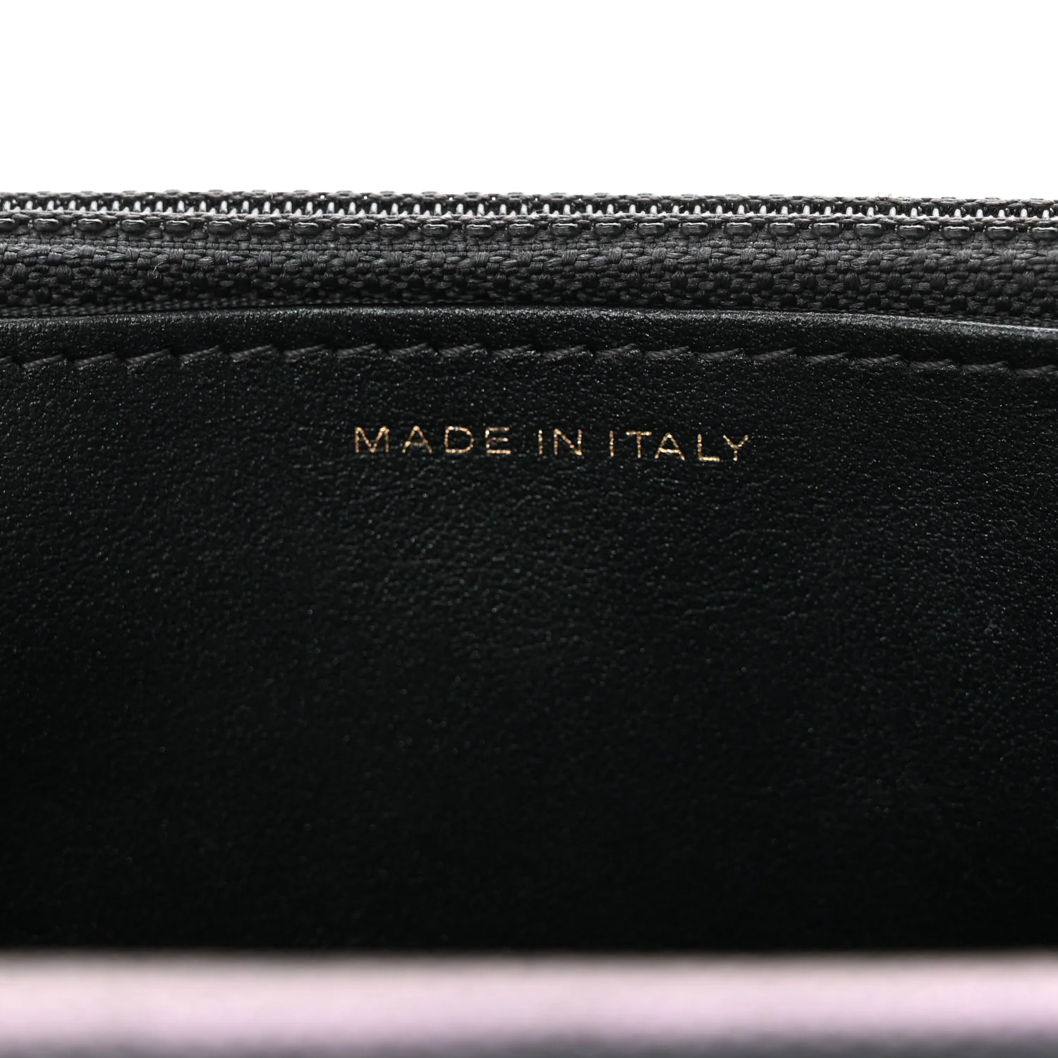 Iridescent Caviar Quilted Wallet on Chain WOC Dark Blue