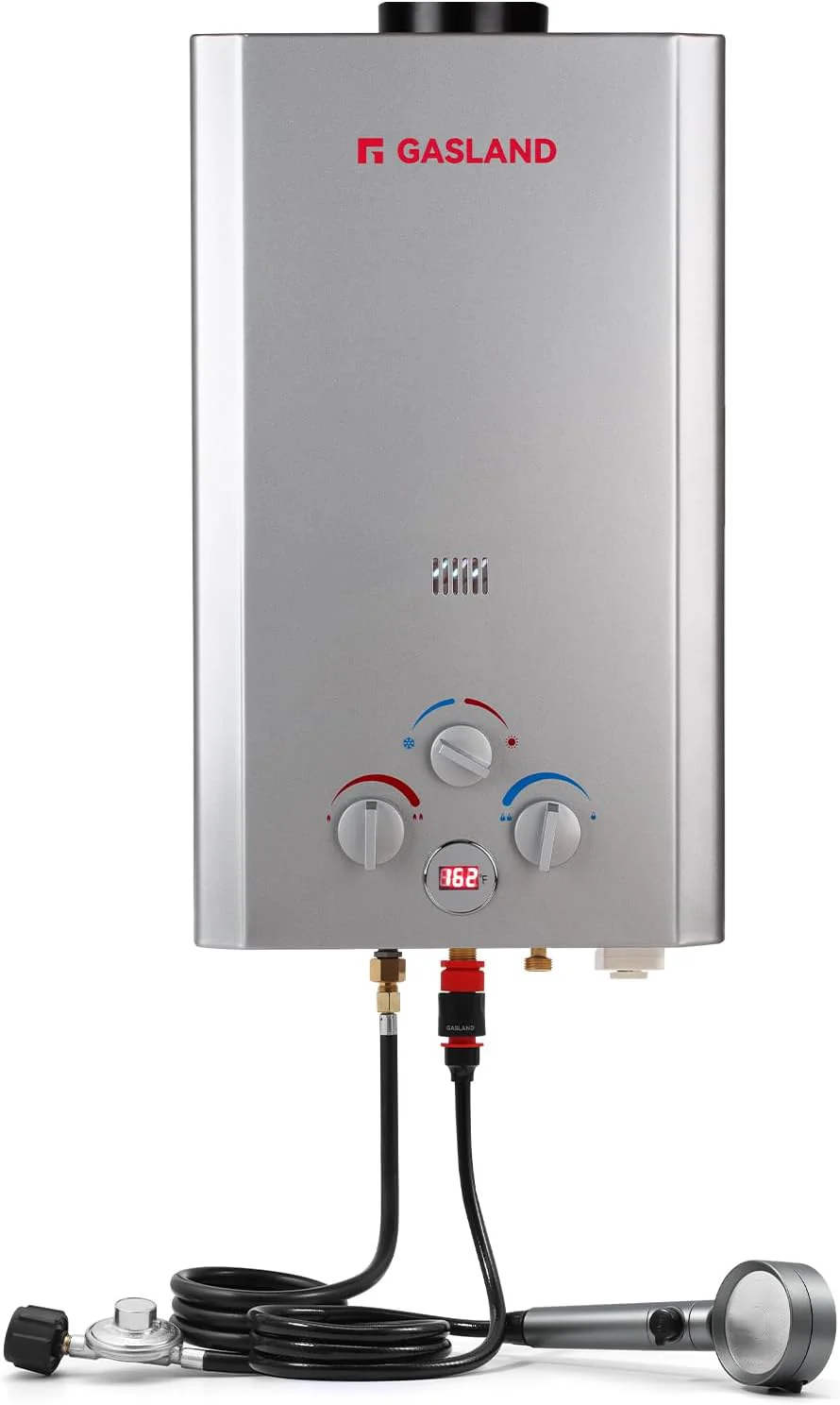Portable Tankless Water Heater, Outdoors 6L 1.58GPM Propane Water Heater for RV Camping, Overheating Protection