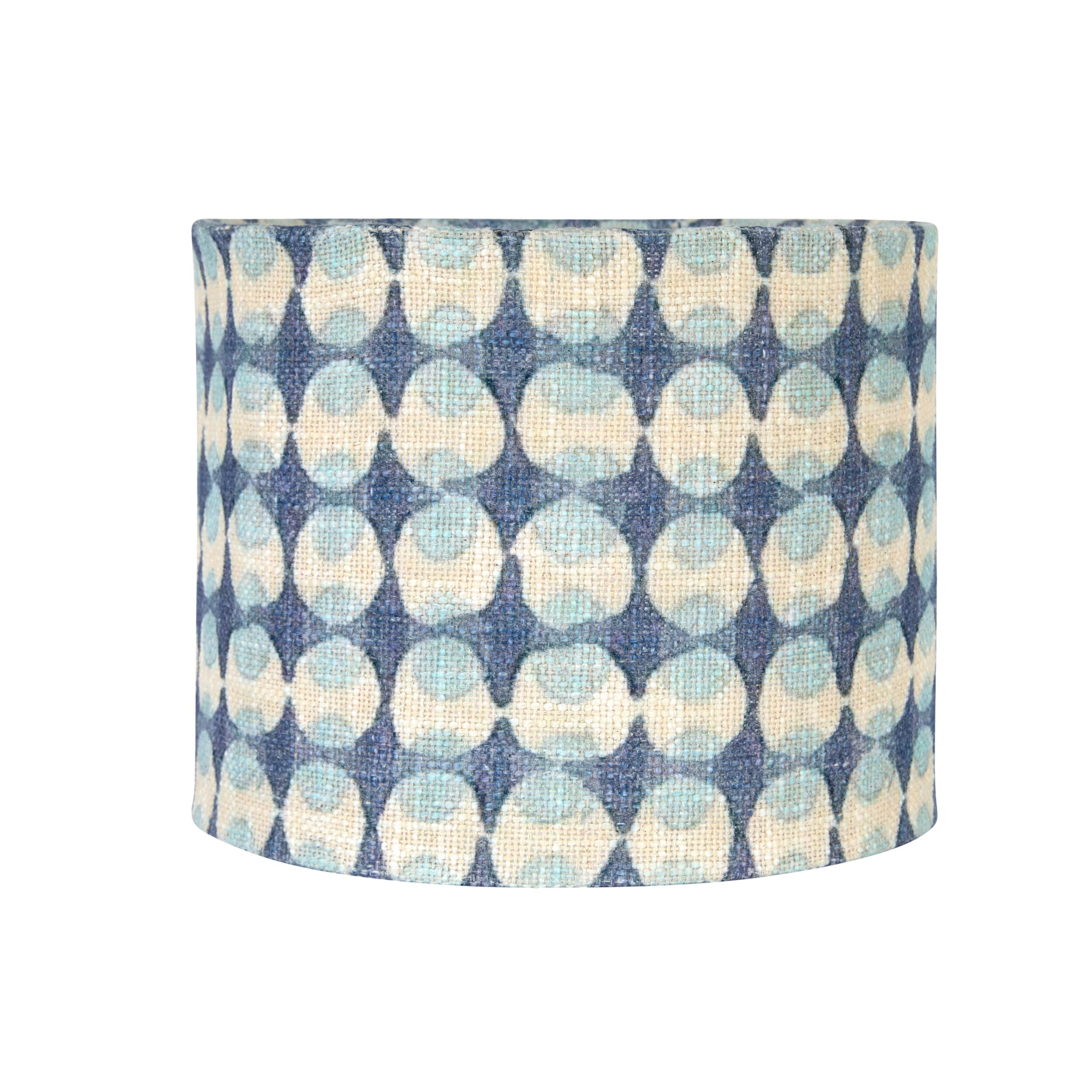 Drum Shade Blue 25x20cm
