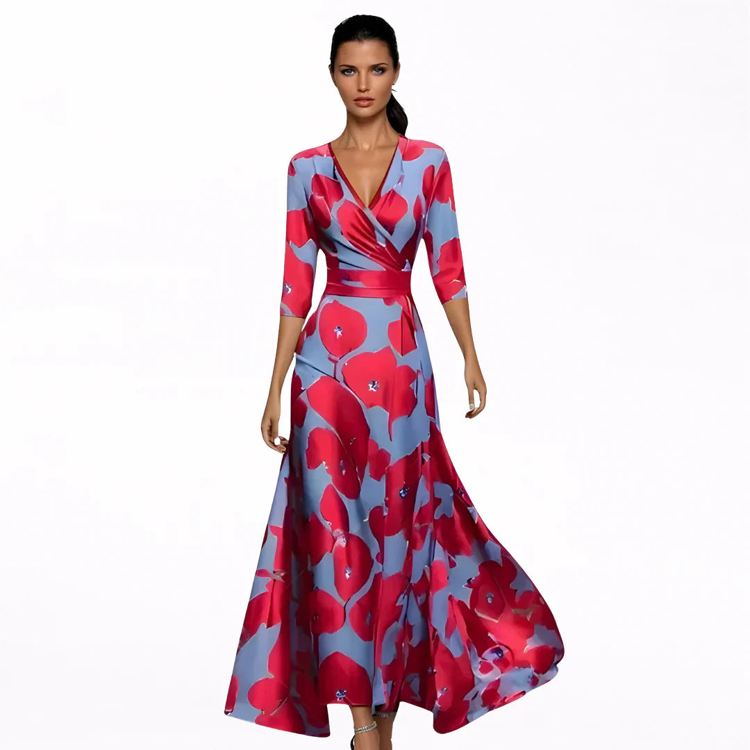 Amelie | Robe Maxi Florale Élégante