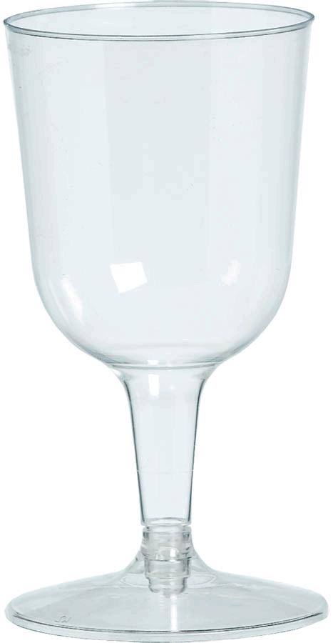 Amscan Plastic Wine Glasses, Clear, 5.5 oz - 32 count