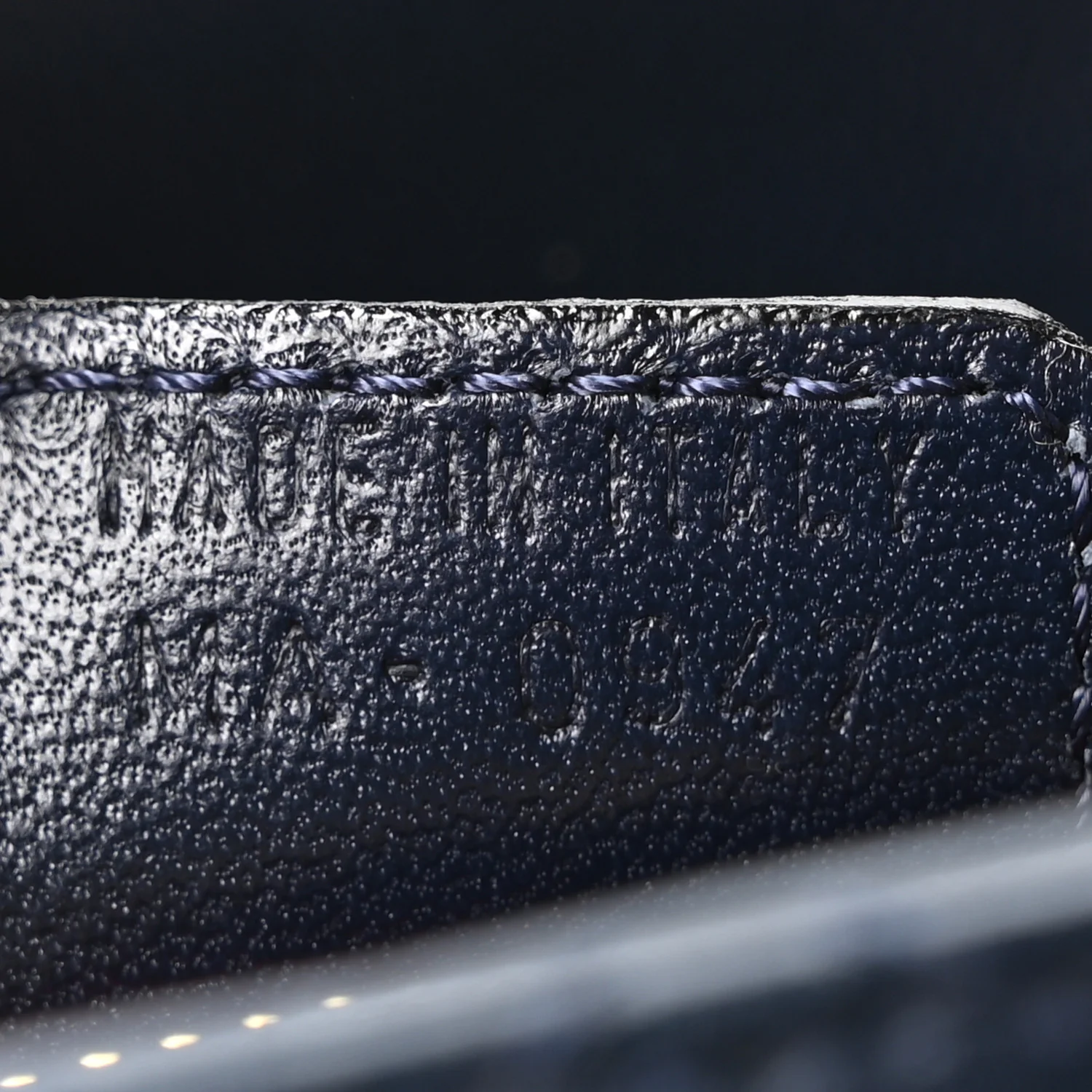 Lambskin Cannage Medium Lady Dior Navy Blue