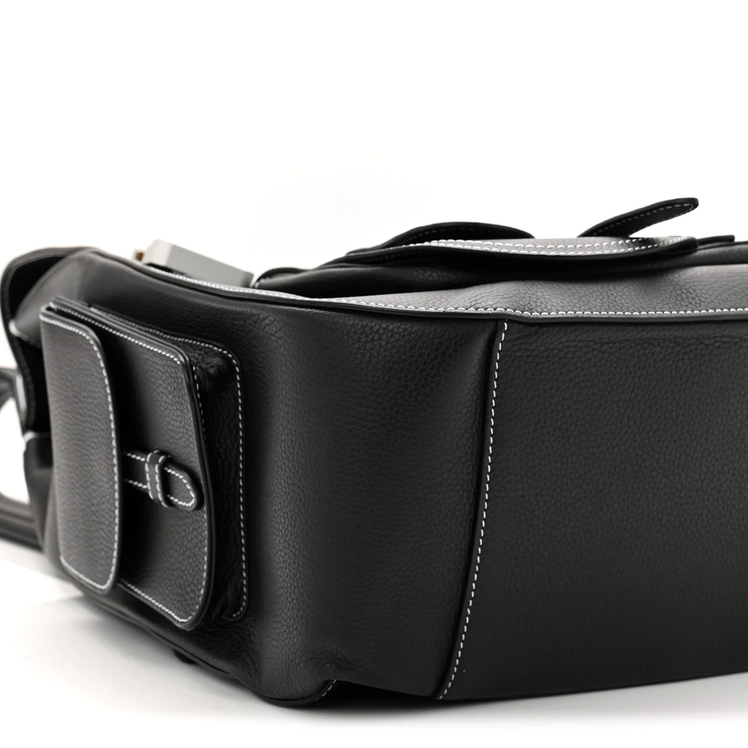 Grained Calfskin Maxi Gallop Backpack Black