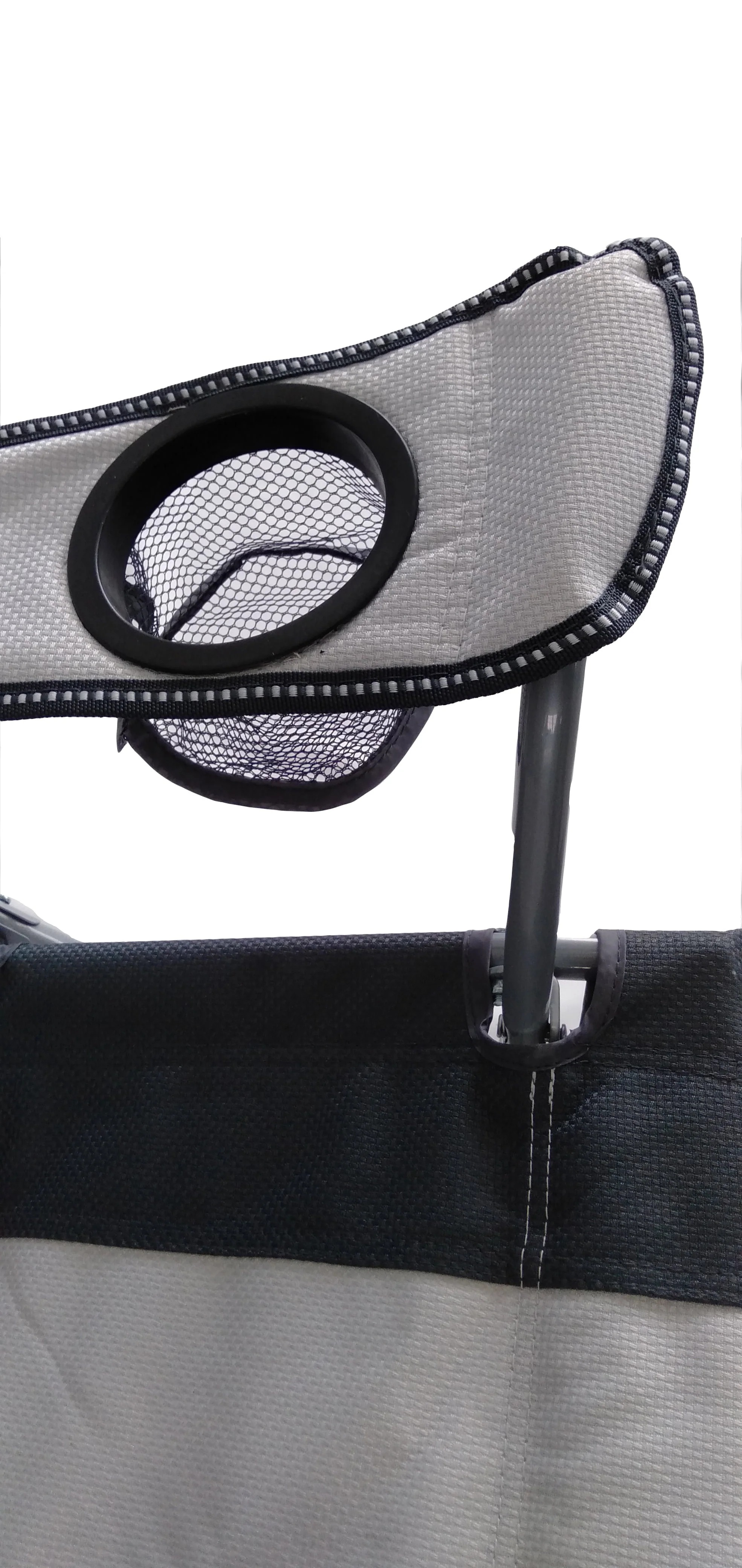 Ozark Trail Tension 2 in 1 Mesh Rocking Camp Chair, Gray and Black, Detachable Rockers, Adult Image 8