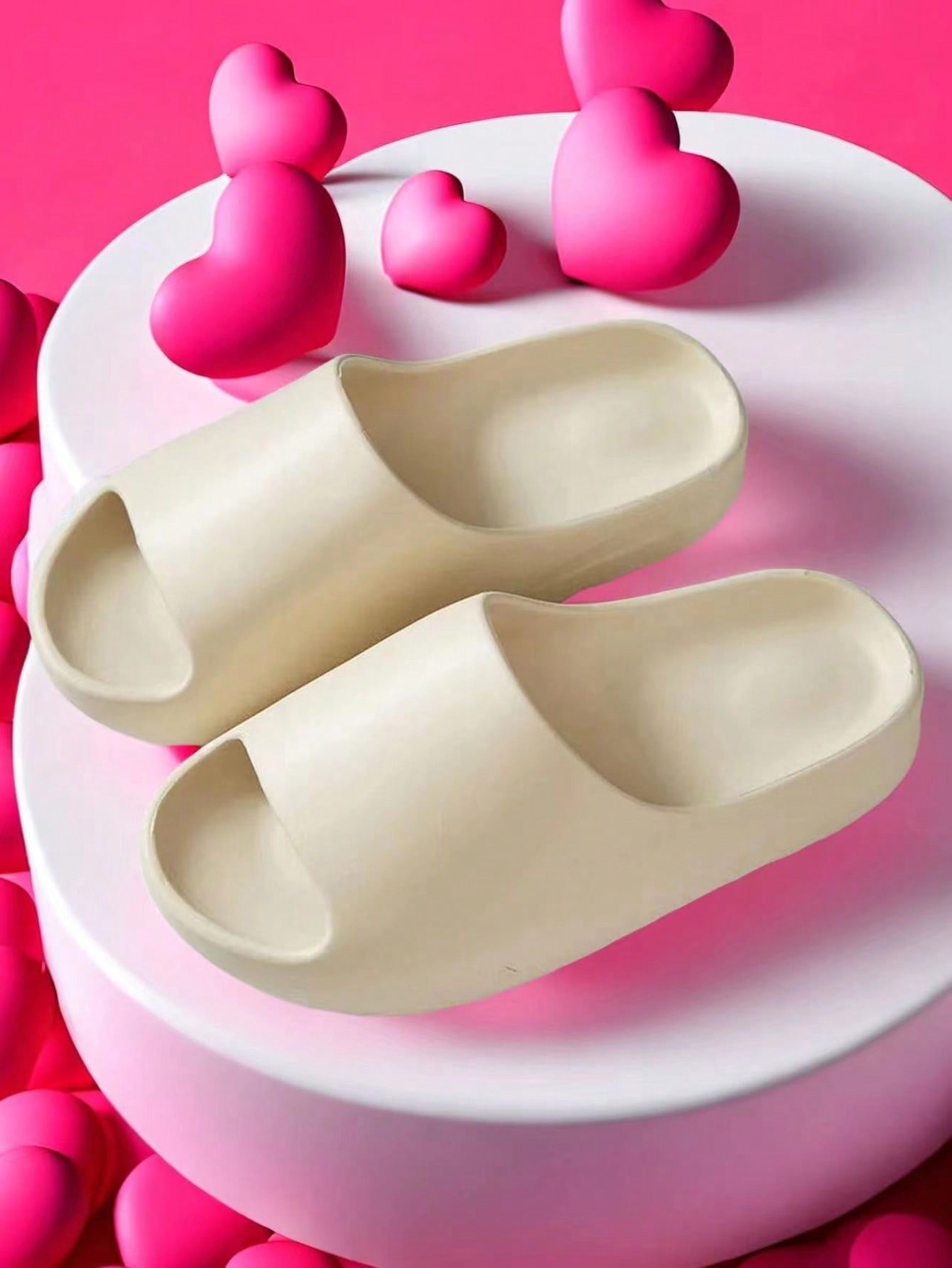 Sandales unisexes à semelles épaisses, chaussons souples pour couple, pour l'intérieur et l'extérieur, blanches