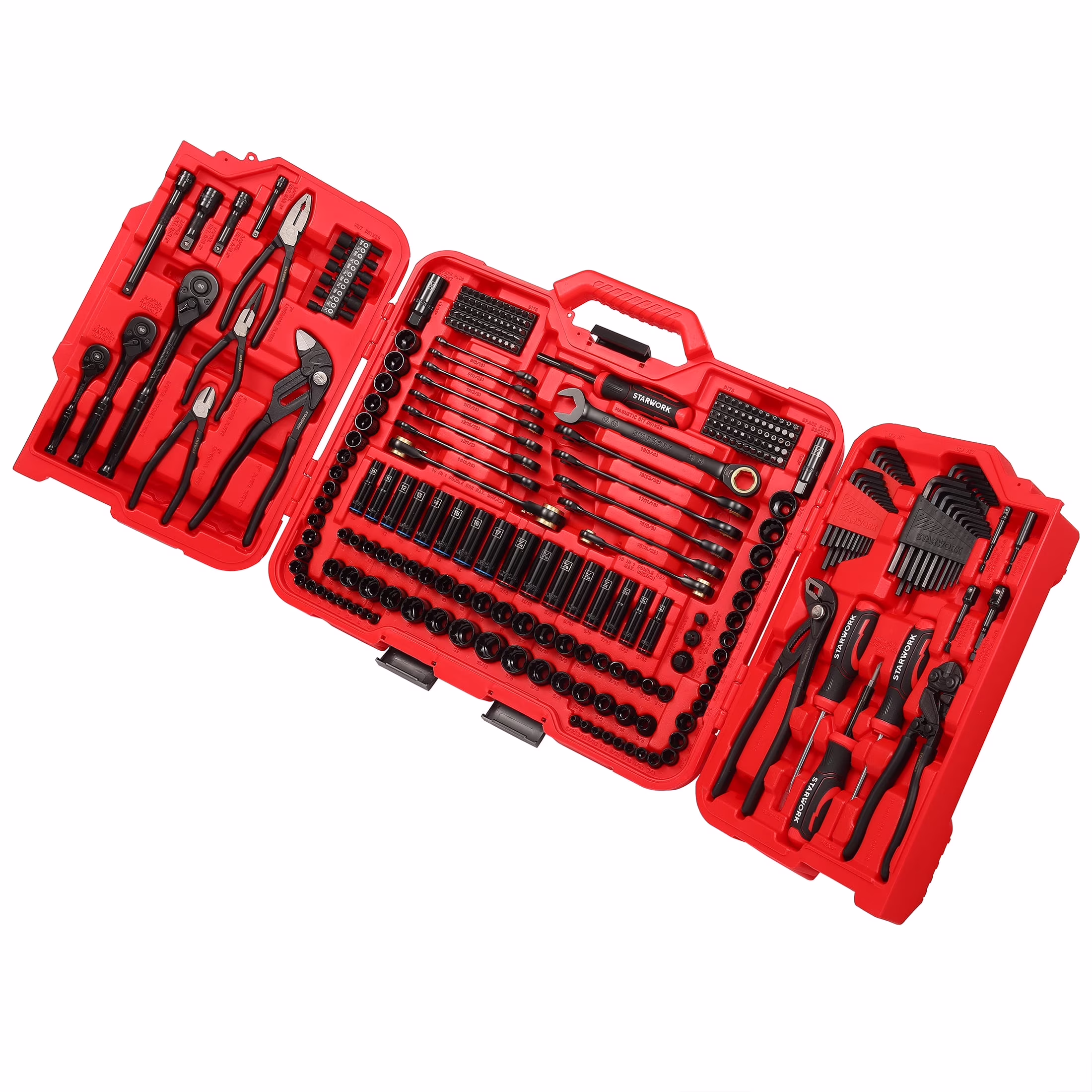 STARWORK TRUE MECHANIC? 312-Piece Mechanics Tool Set and Socket Set, Professional��Pliers Wrench Version�� SAE/Metric