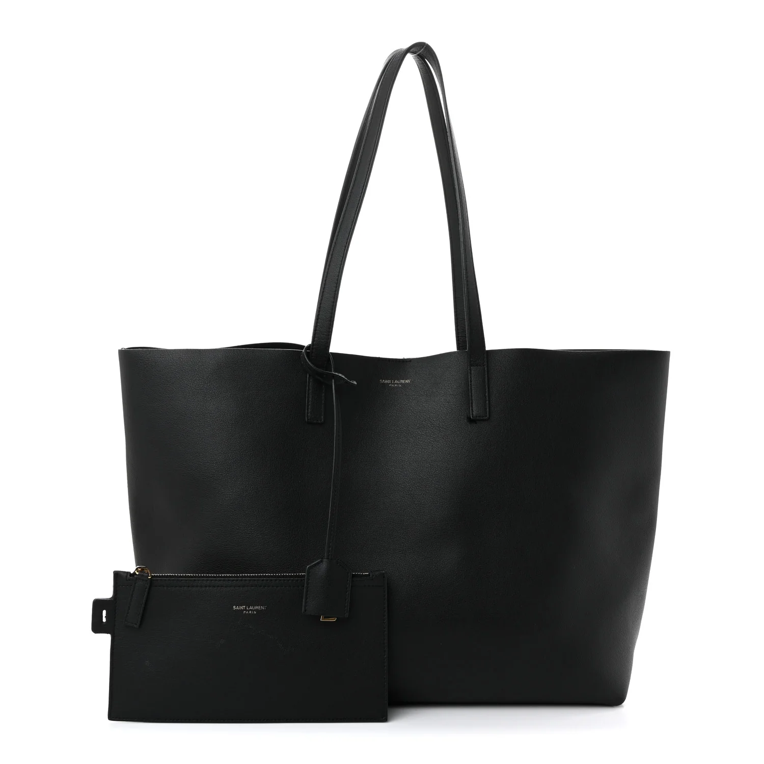 Calfskin Large Shopping Tote Black