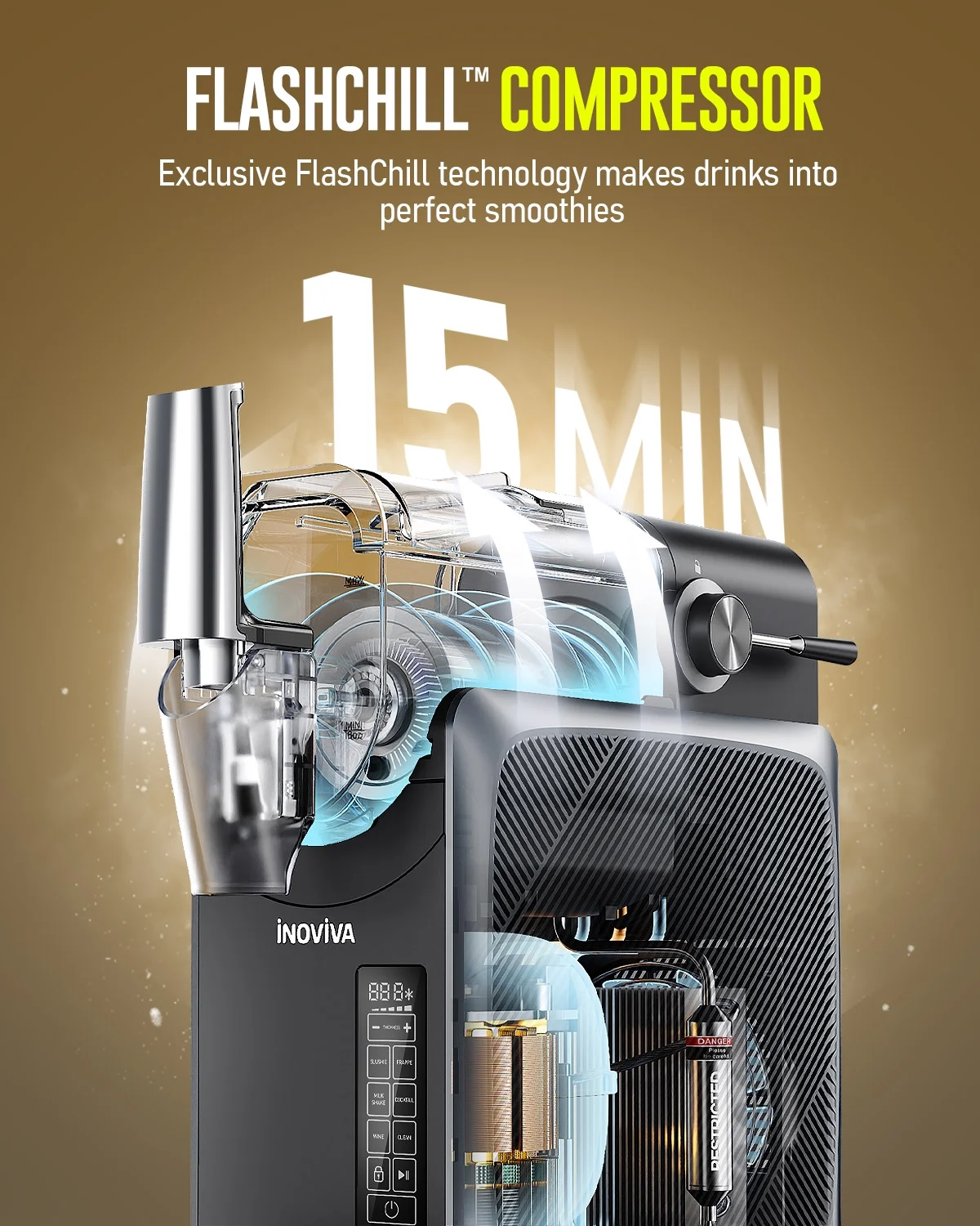 Slushie Machine, No Ice Needed, 68 oz Frozen Drink Maker for Home with Self-Cleaning, 5 Preset Programs, Frozen Margaritas, Frapp��s, Milkshake, and More - Image 6