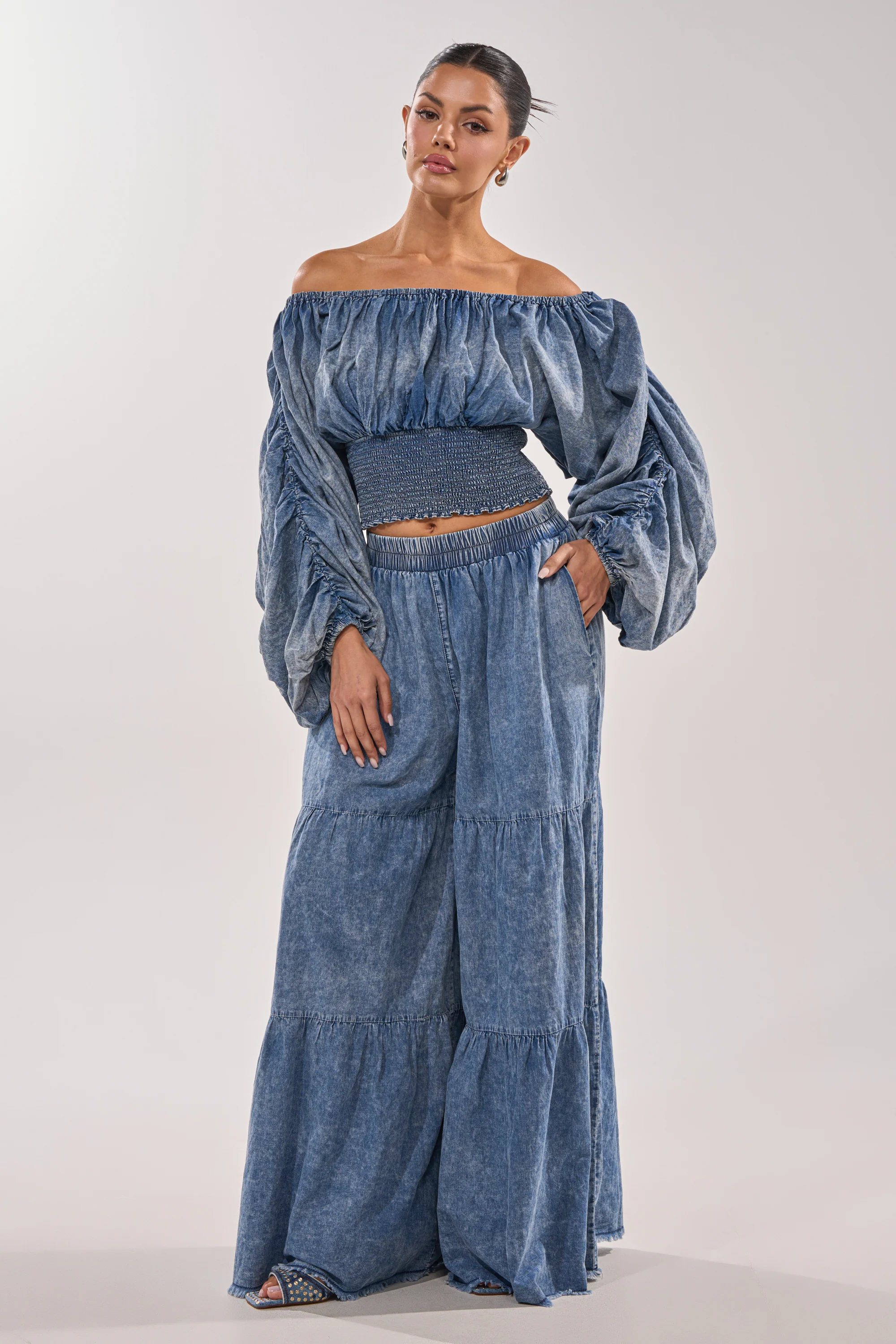 DENIM FOR DAYS PALAZZO PANT - Akira Store