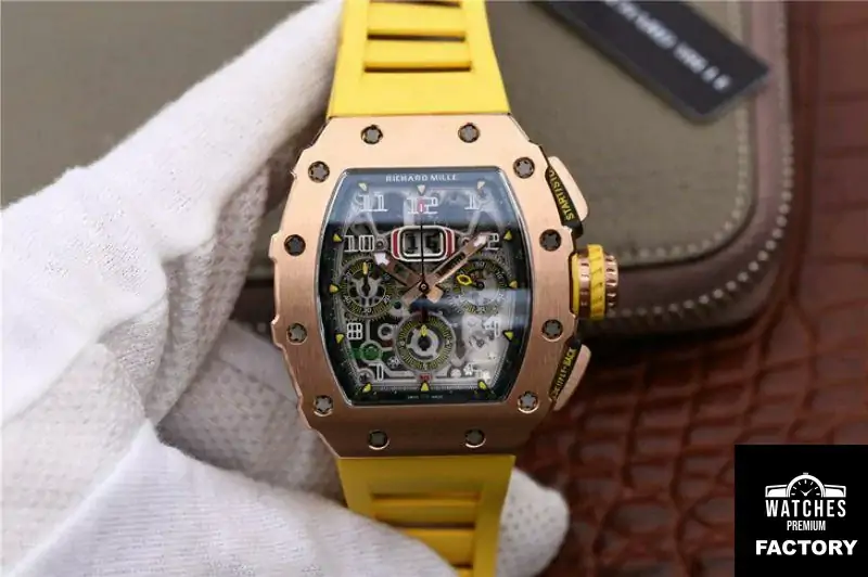 Richard Mille RM11-03 KV Factory Rose Gold Skeleton Dial