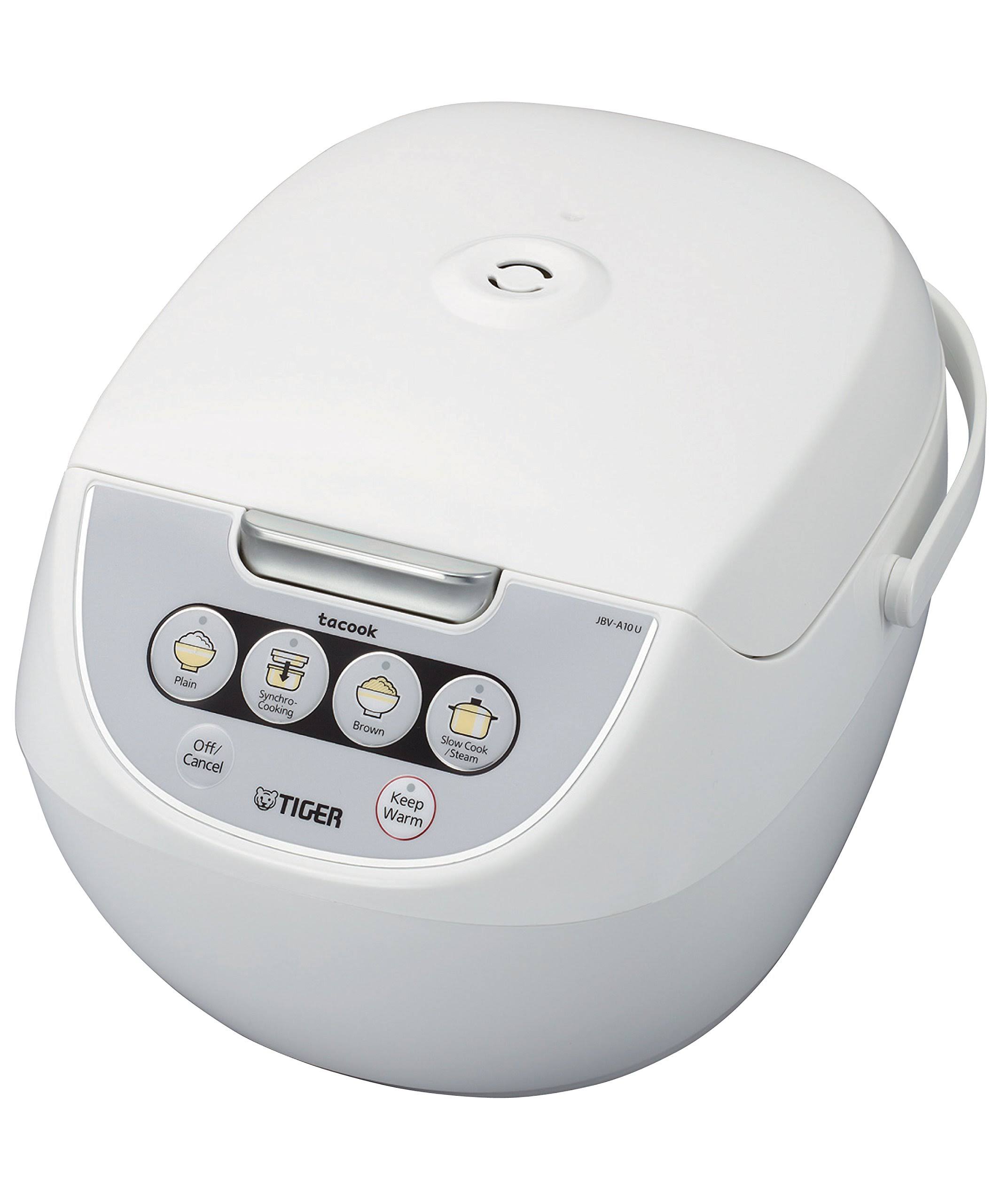 Tiger Corporation JBV-A10U-W 5.5-Cup Micom Rice Cooker with Food Steamer - White