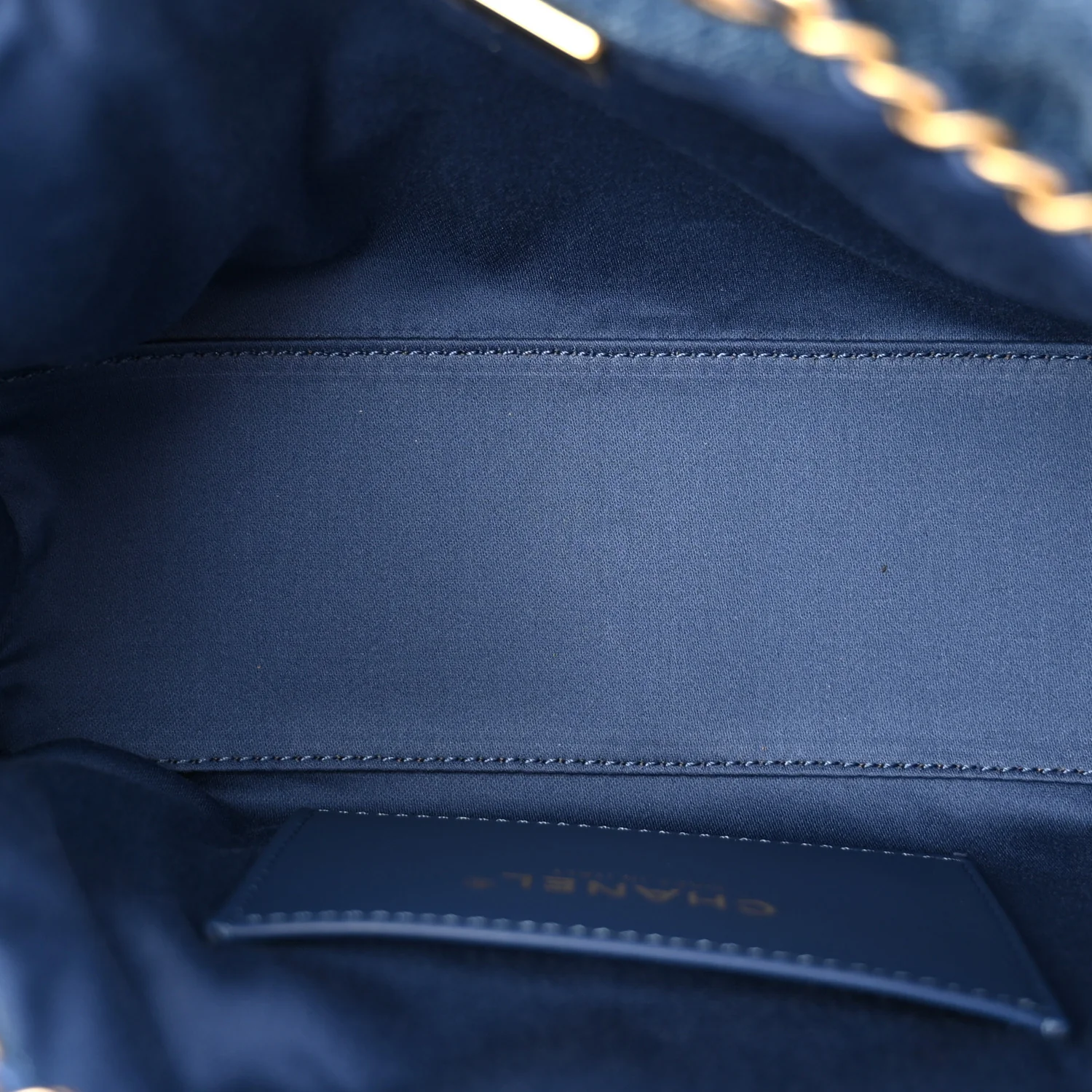 Washed Denim Quilted Mini Chanel 25 Handbag Blue