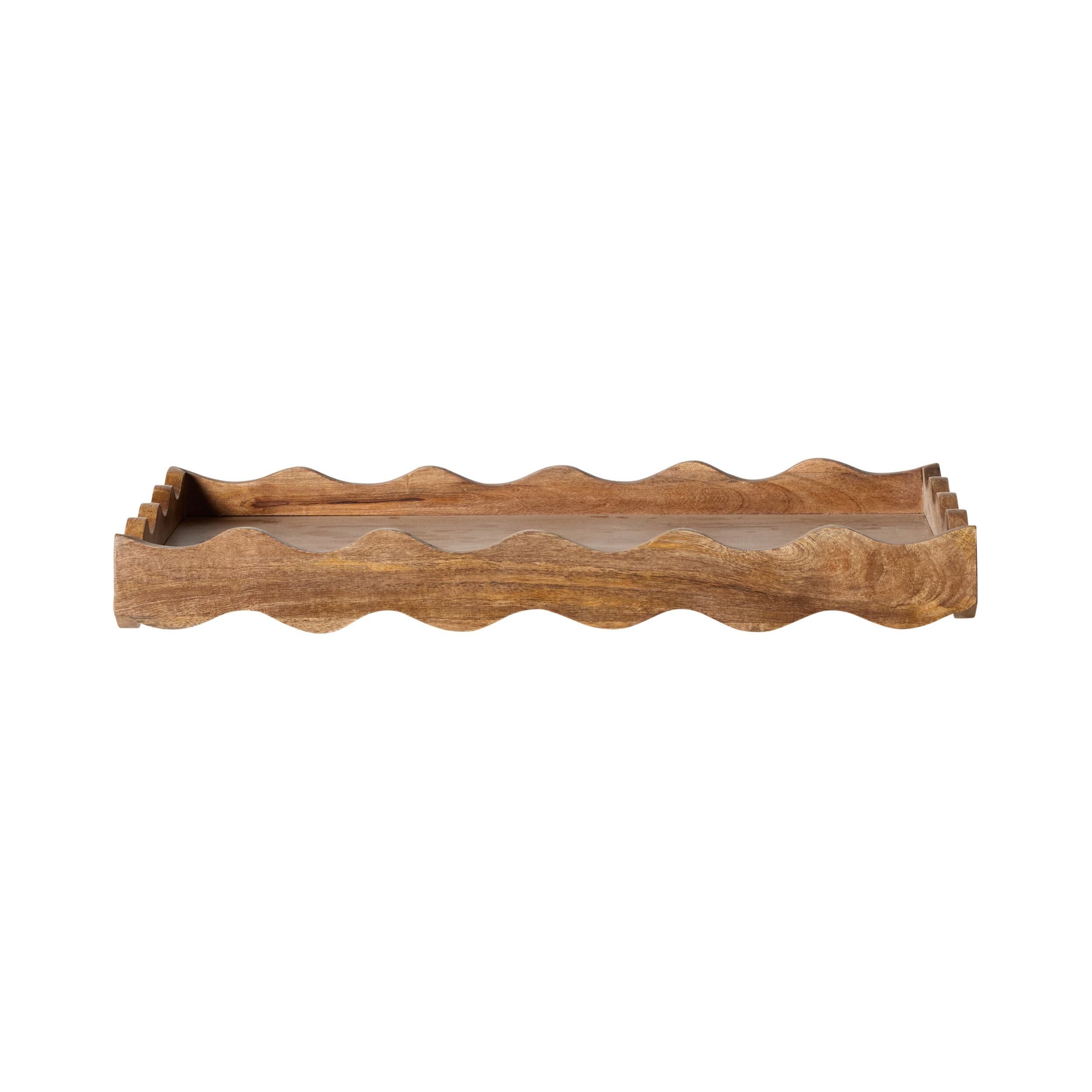Sati Scalloped Large Wooden Tray