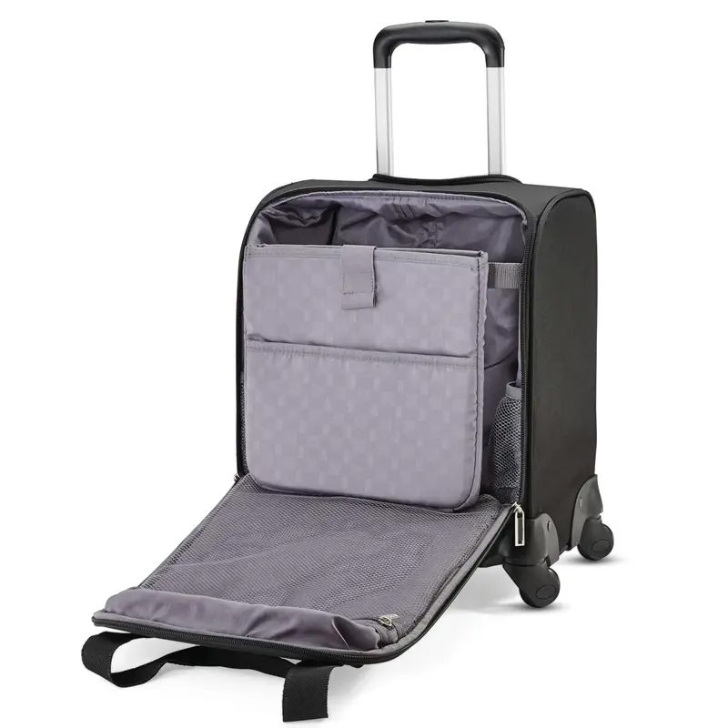 Black / White / Black Spinner Underseater with USB Port Underseat Luggage | 7152-YTKVM - SAMSONITE OUTLET