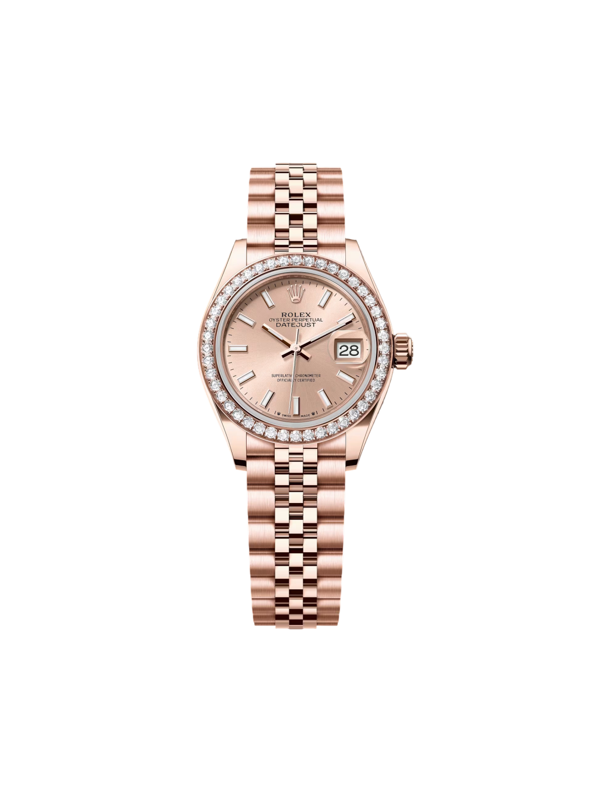 【Super Clone】RLX  Lady-Datejust 28mm 279135RBR Rose Dial Jubilee Bracelet