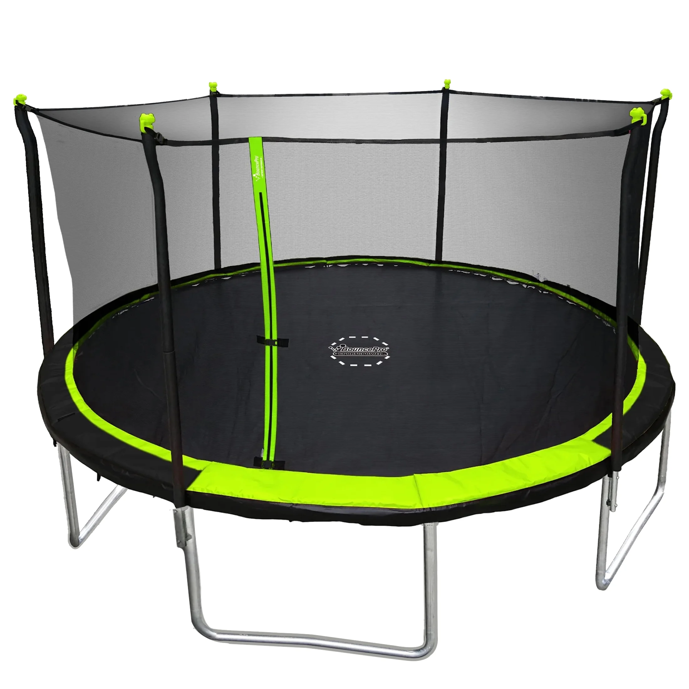 Sportspower Trampolín Redondo Bounce Pro 14' Con Recinto de Seguridad En Verde y Negro