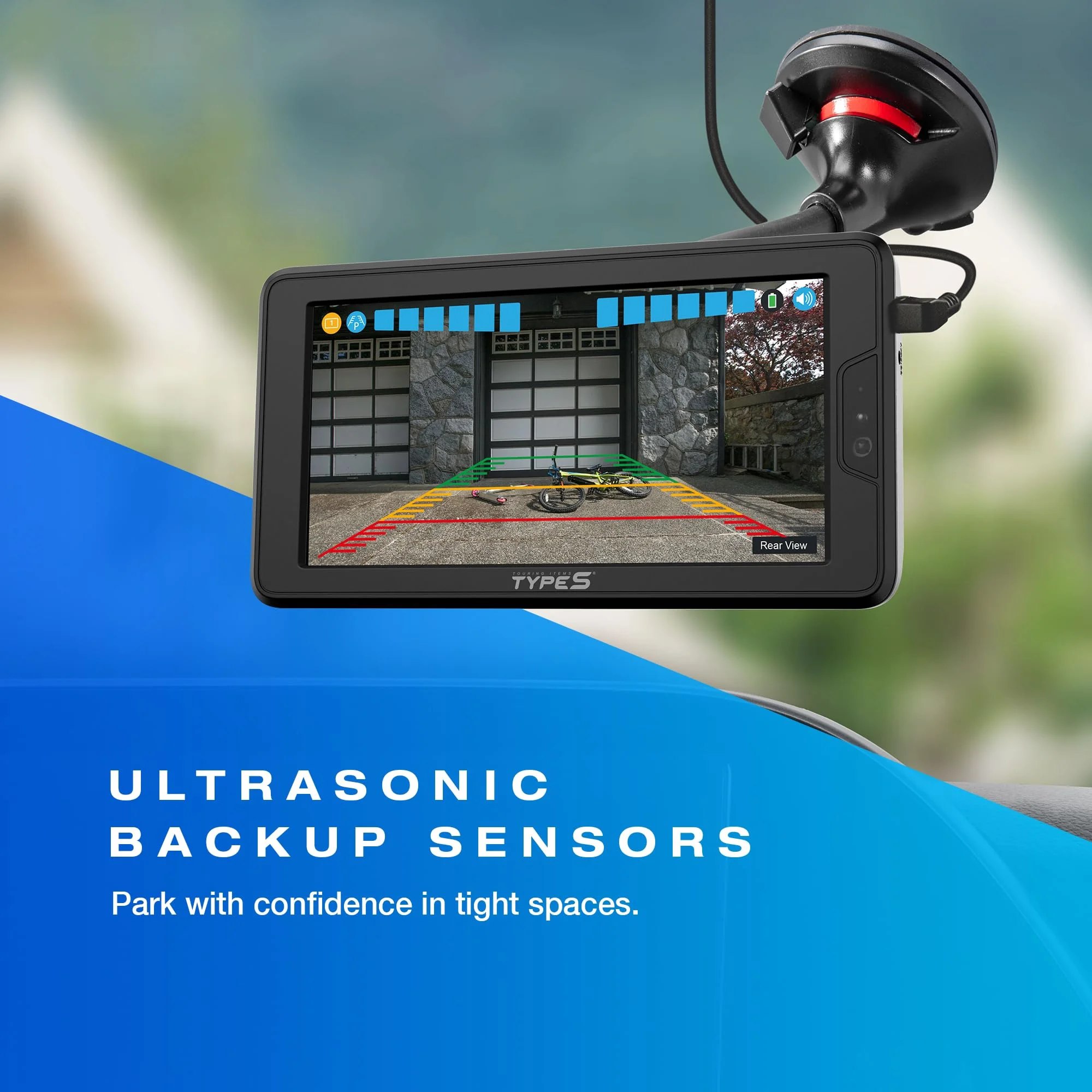 Solar Powered Wireless Backup Camera with Backup Proximity Sensor License plate frame design, 3 min installation, universally compatible 6�� HD dashboard monitor with motion sensor activation Image 4