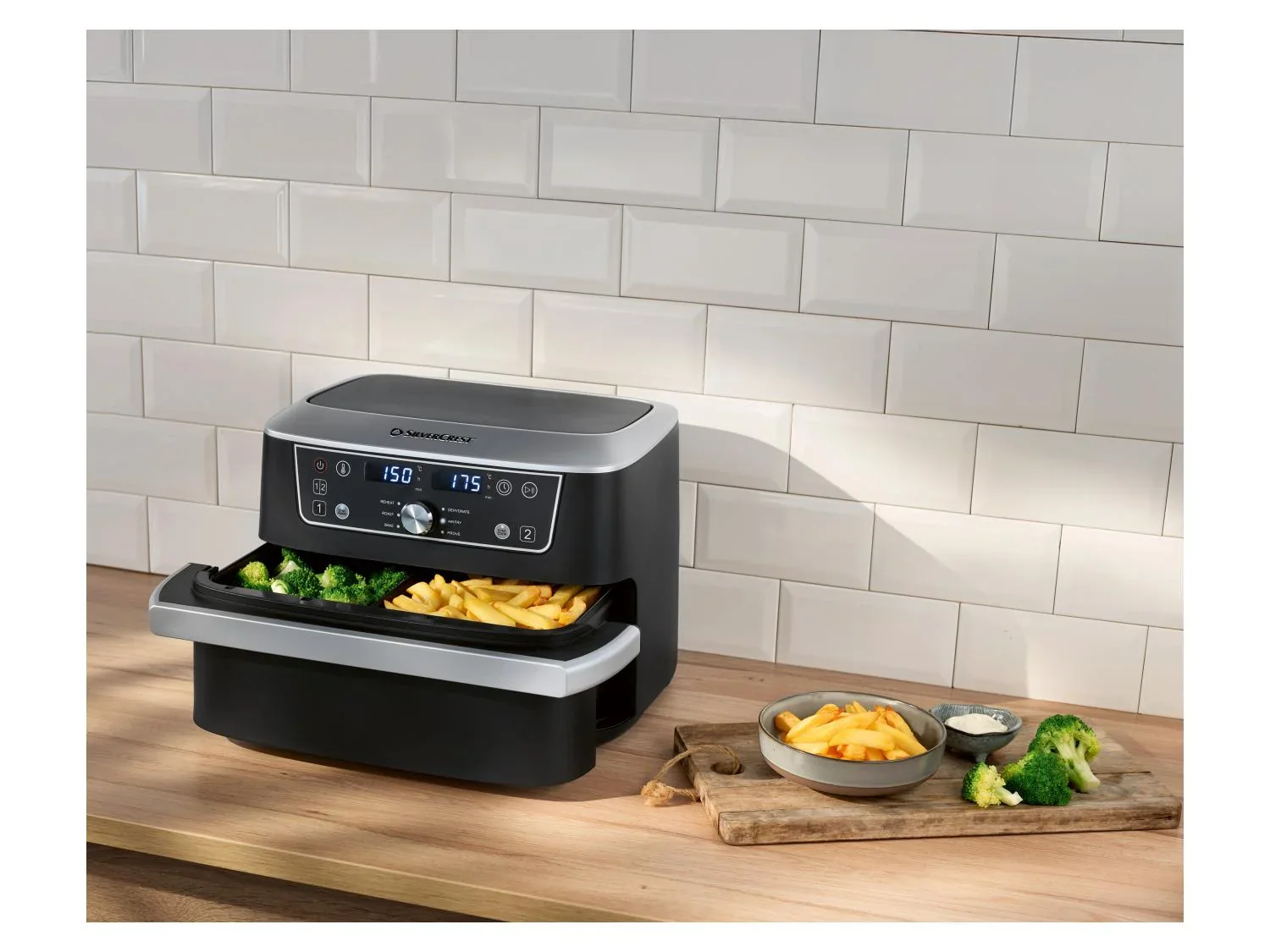 SILVERCREST Friteuse  air chaud double compartiment
