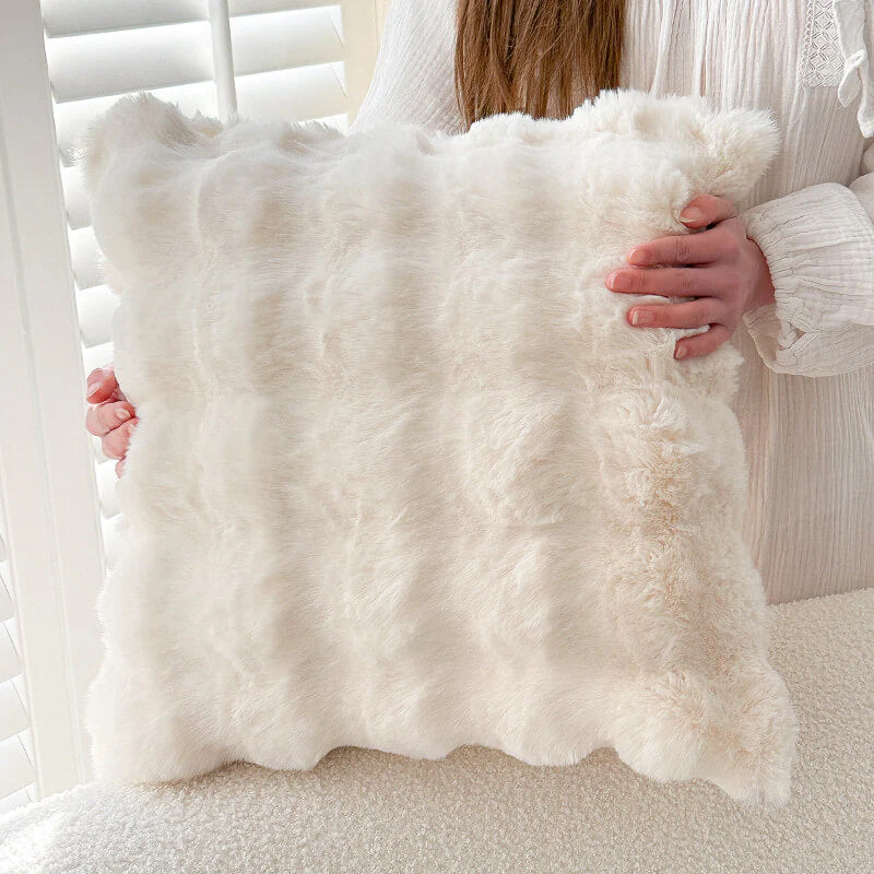 Ultra-Soft Faux Rabbit Fur Skin-Friendly Full Protection Couch Cover