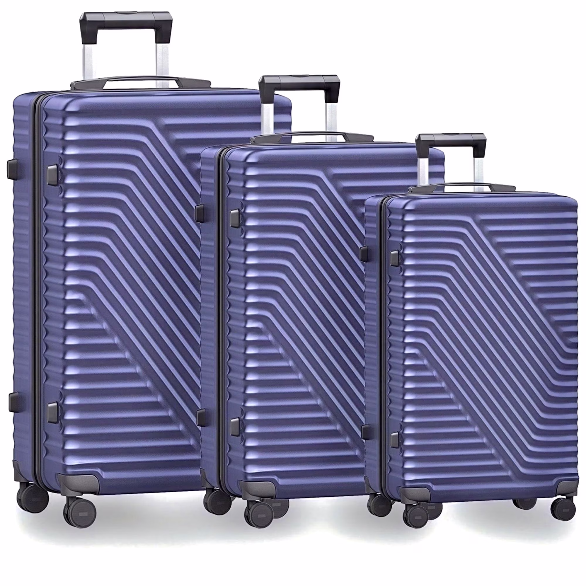 3 Piece Suitcase Luggage Set with TSA Lock, Blue