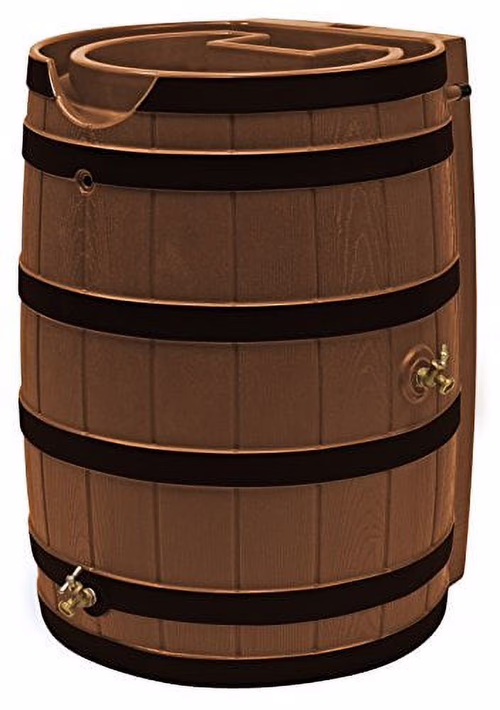 Rain Wizard 65 Gallon Rain Barrel with Darkened Ribs Terra Cotta