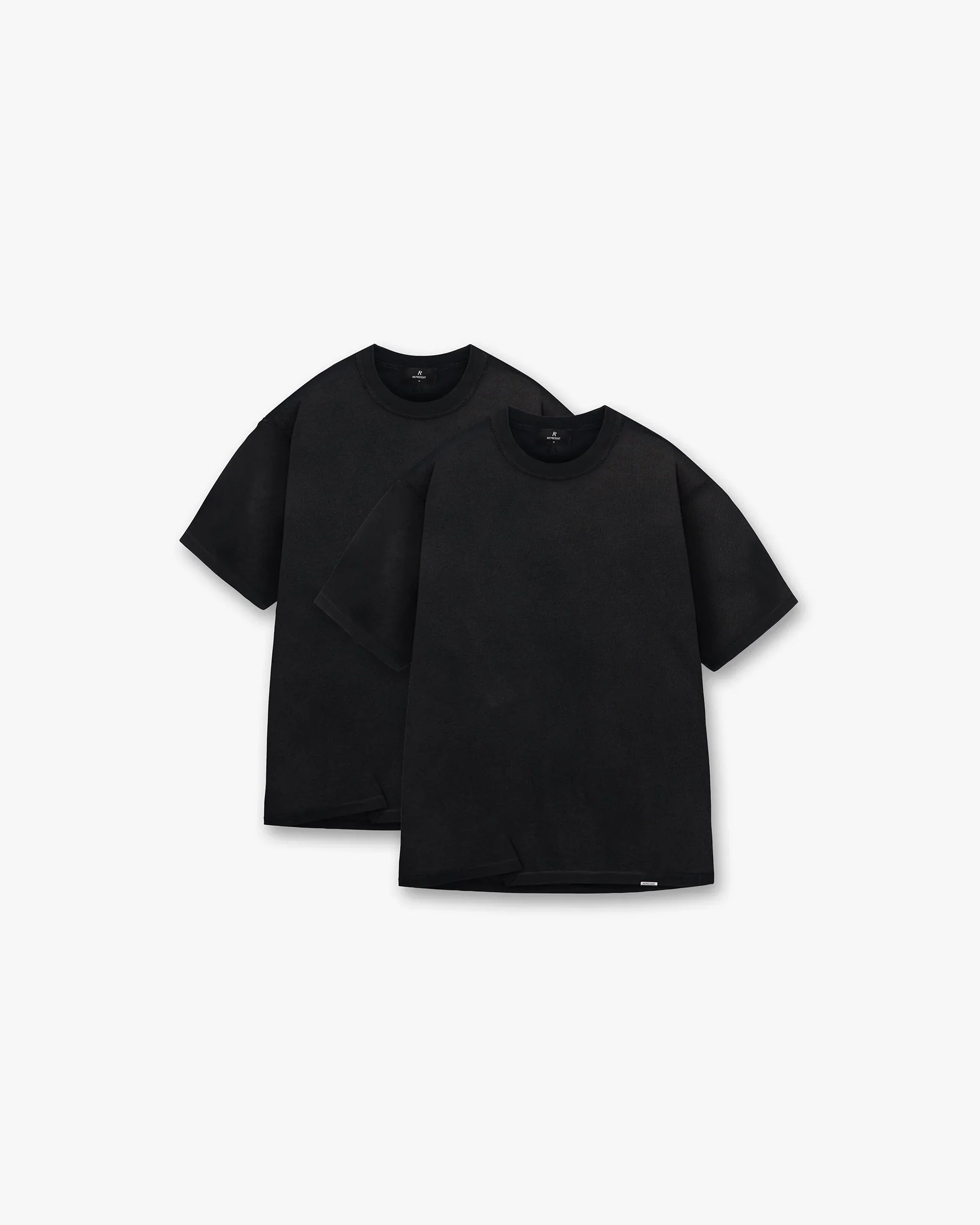 2 x Initial T-Shirt - Black