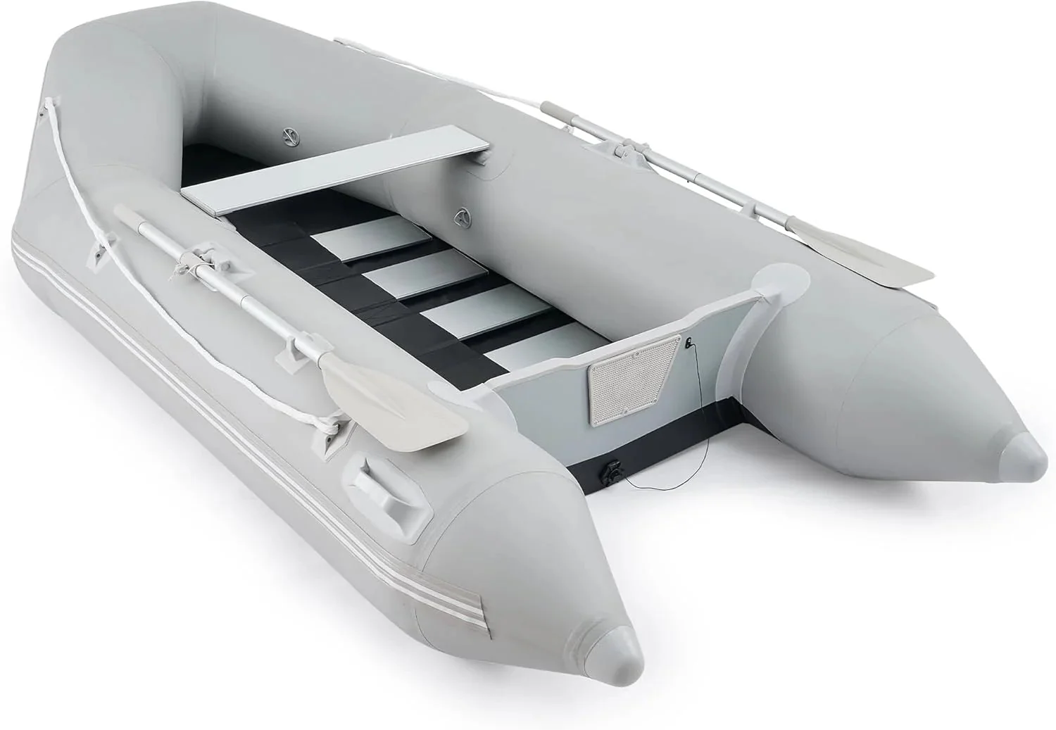 10FT Inflatable Dinghy Boat, 4 Person 990LB Transom Sport Tender Boat with Pump Aluminum Oars Floor, Heavy Duty Inflatable Raft Kayak for…