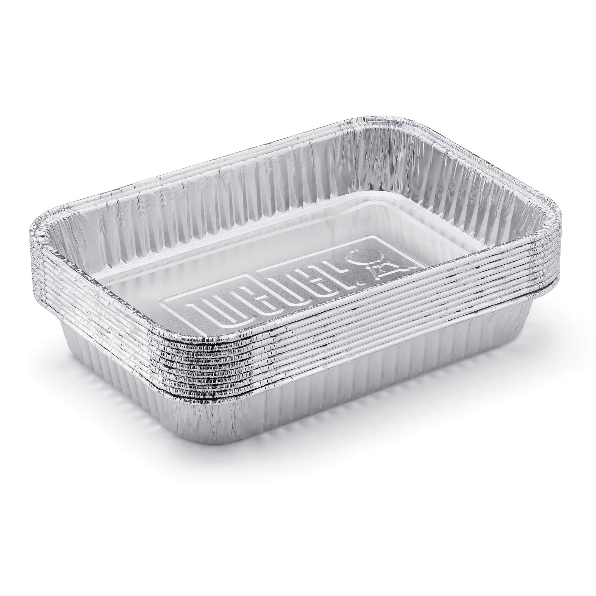 Weber 6415 Small 7-1/2-inch-by-5-inch Aluminum Drip Pans, Set of 10
