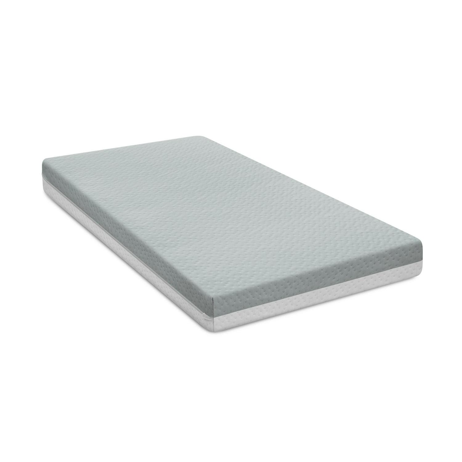 Winter Breeze Mattress Breathable Baby Crib and Toddler Mattress w Cloud Core. Machine Washable Cover. GREENGUARD Gold. Waterproof. Sustainably Sourced Fiber Core. Artic Blue/White - Image 9