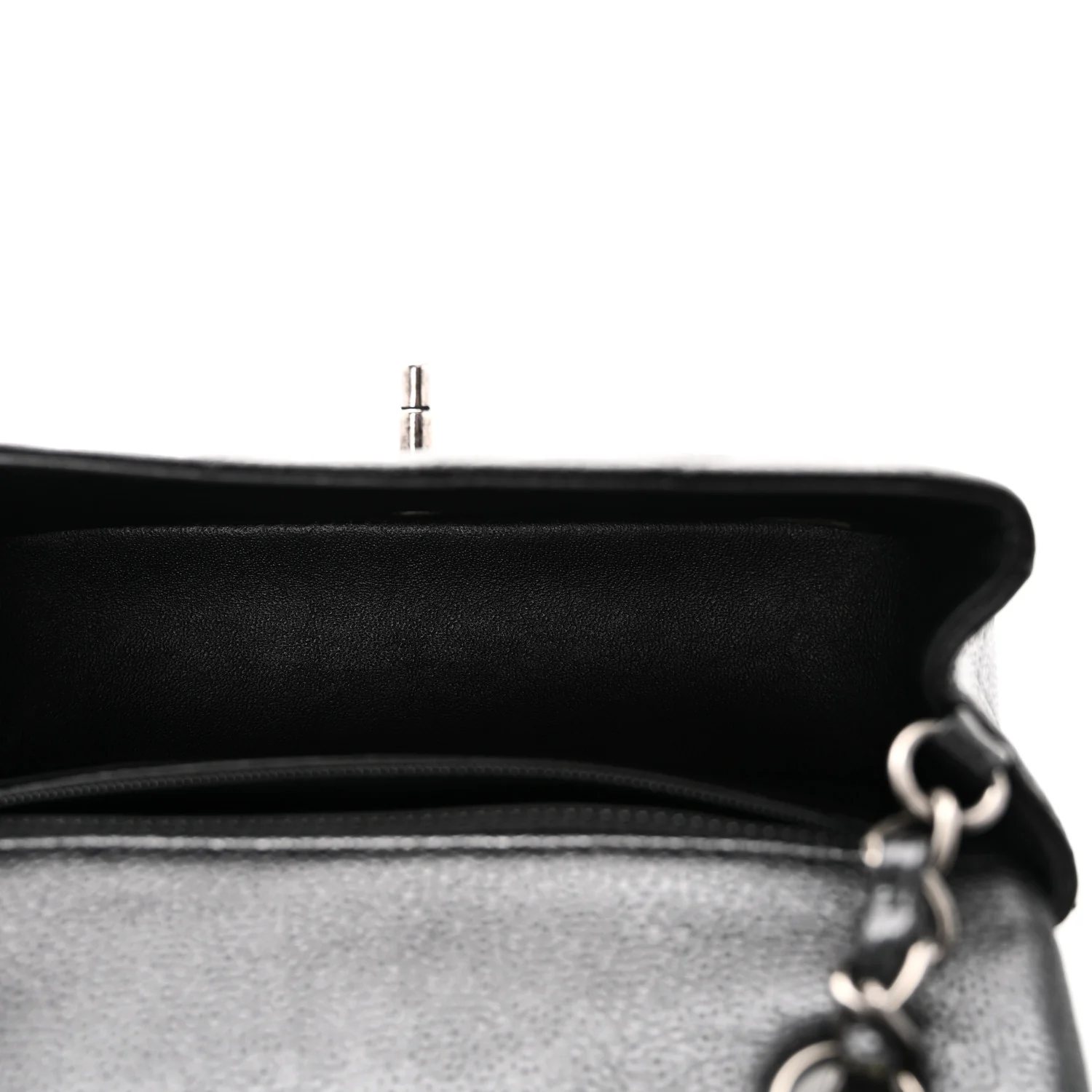 Caviar Quilted Mini Rectangular Flap Black