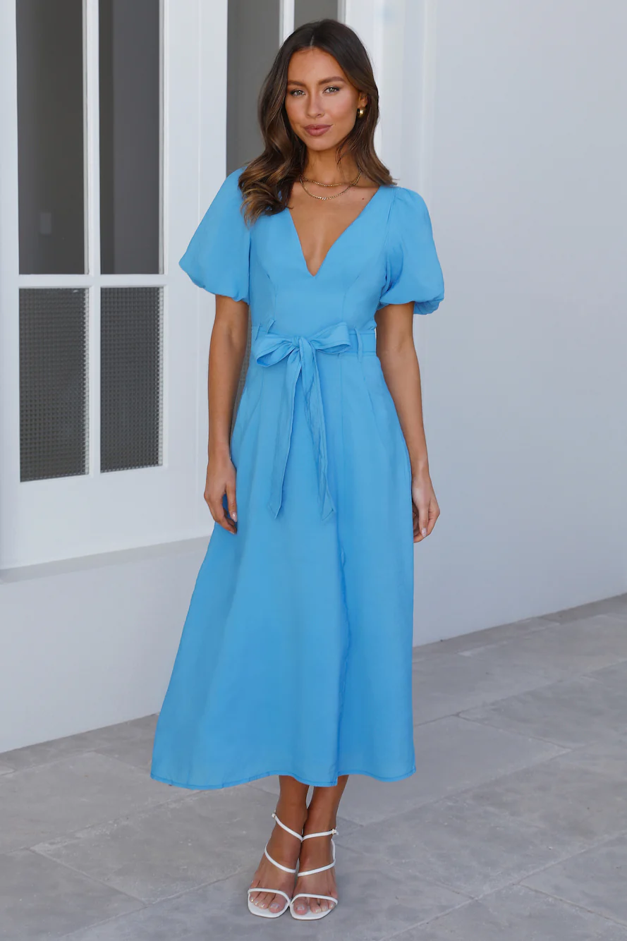 Not Of This World Midi Dress Blue
