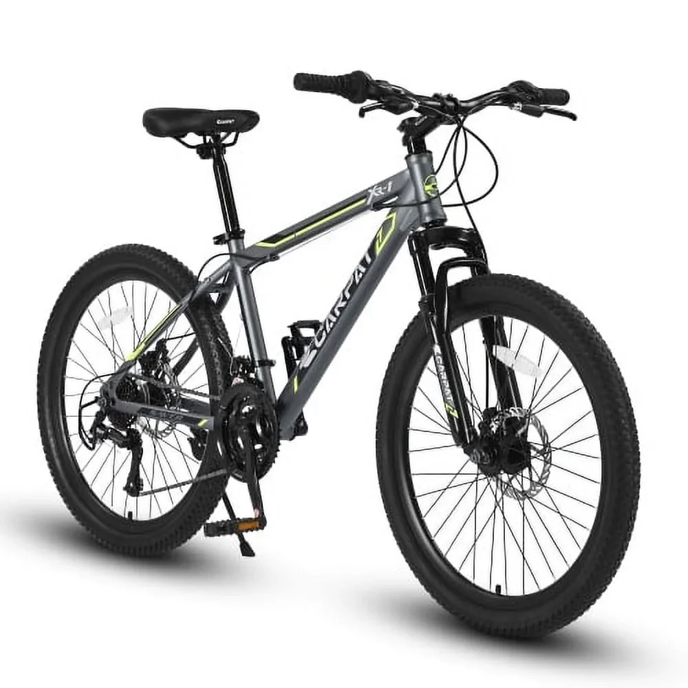 Ambifirner s Mountain Bike, 24-Inch Wheels, Aluminum Frame, 21-Speed Drivetrain, Lavender