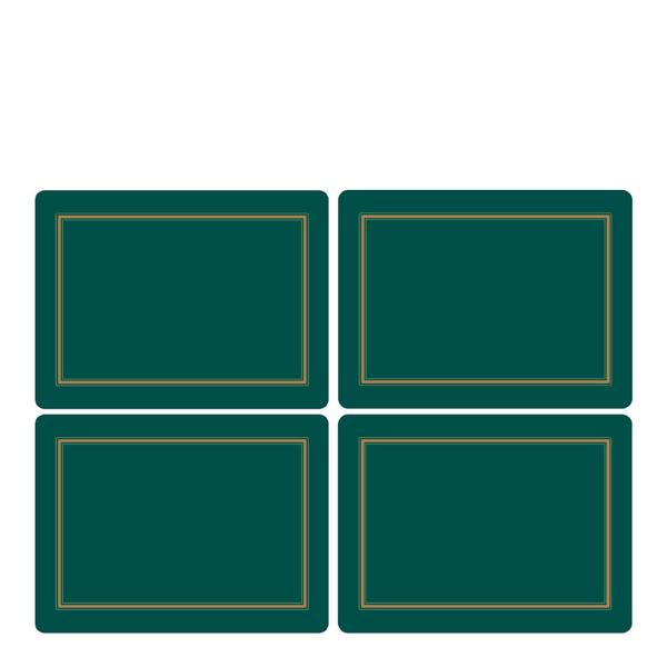 Classic bordbrikke 40x30 cm 4 stk emerald