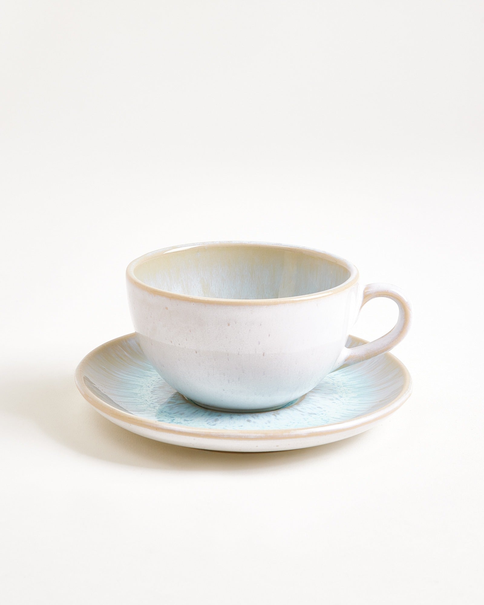 AREIA - SMALL CAPPUCCINO CUP & SAUCER CLASSIC AZURE SET OF 6