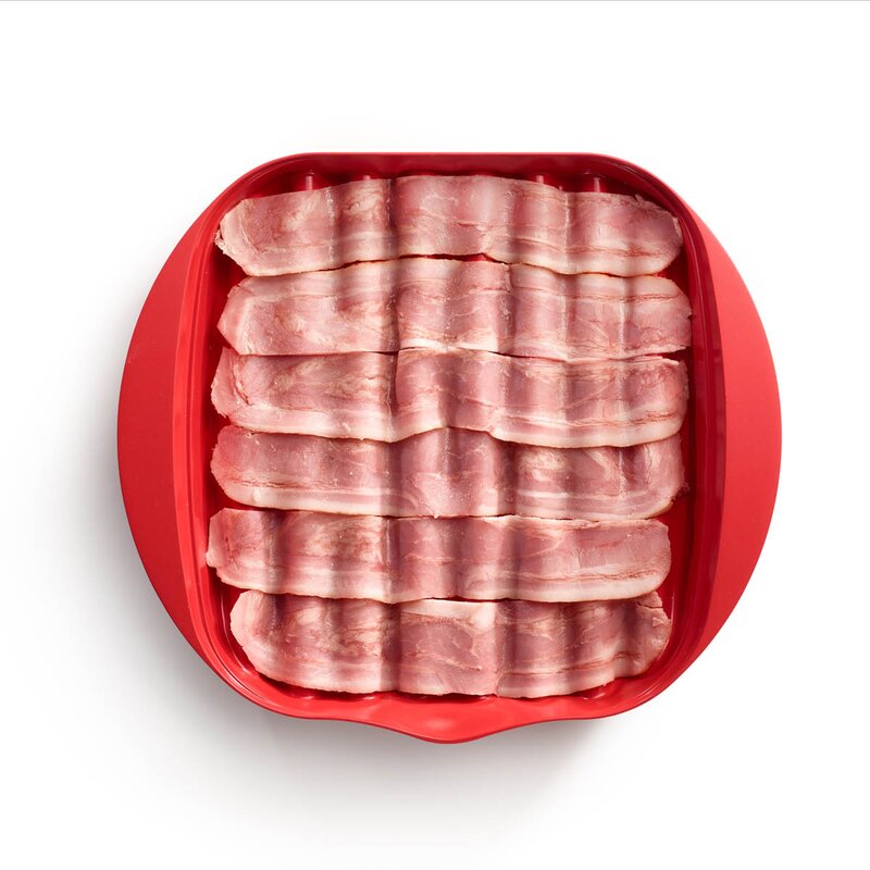 Baconform for tilberedning i mikrobølgeovn 30x28 cm